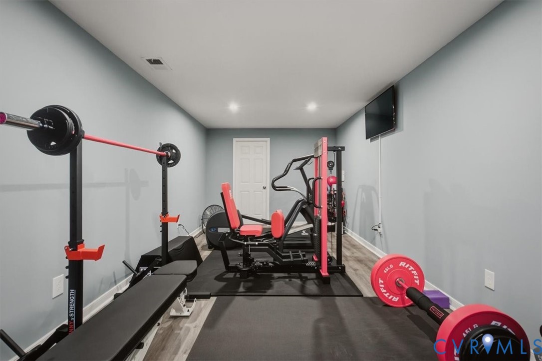 Newly finished gym area