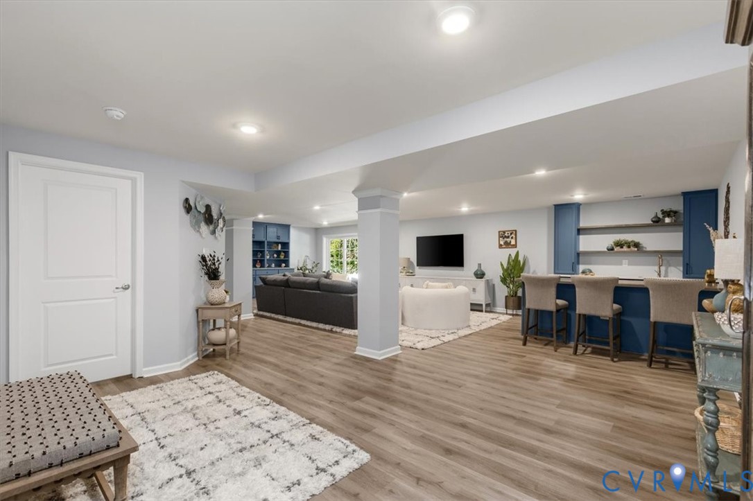 Finished basement, recessed lighting, Open Concept, new high end LVP