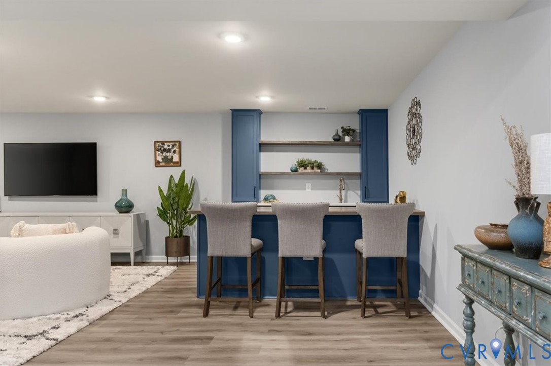 Built in Wet-bar, recessed lighting, Open Concept, new high end LVP