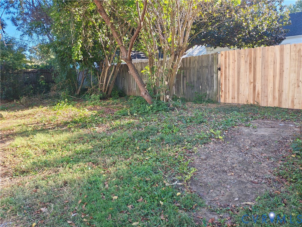 Parking area behind the fence