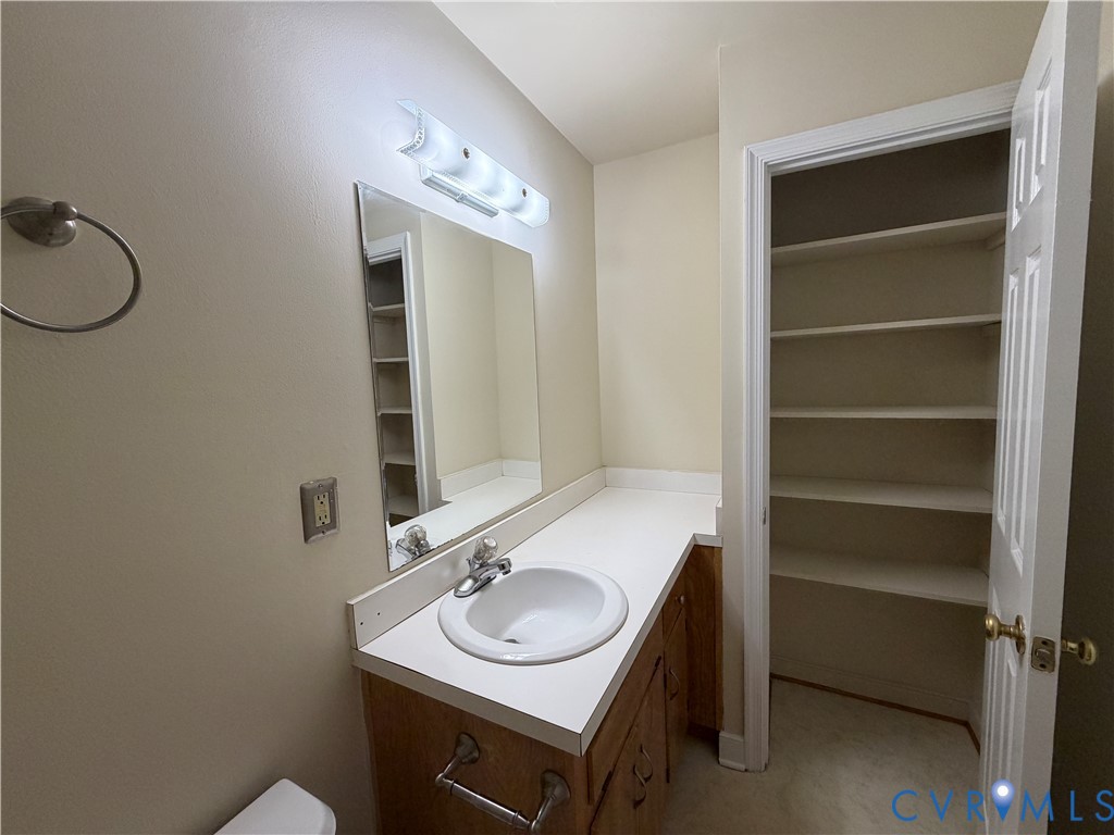 Huge full bath includes linen/storage closet!