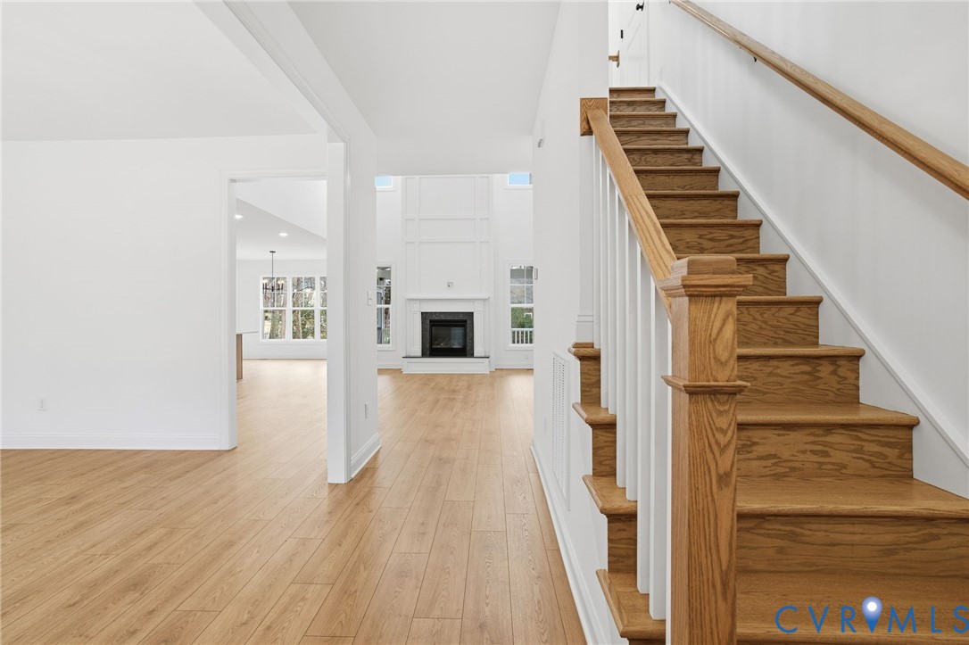Shows optional fireplace