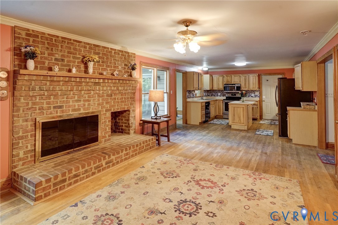 View of Family Room that opens to Kitchen
