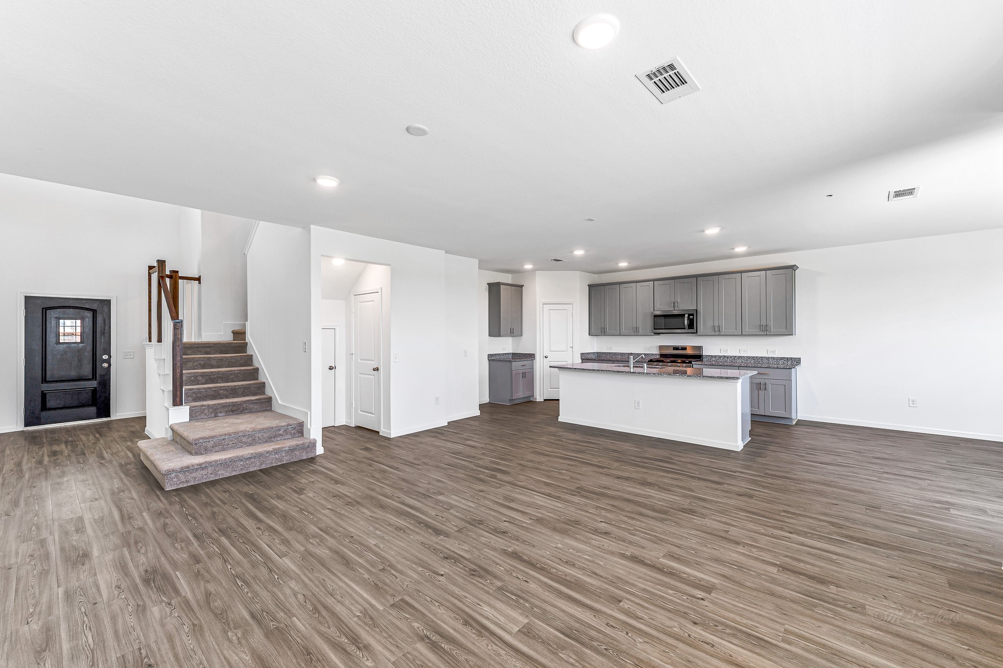 Modern open concept layout.