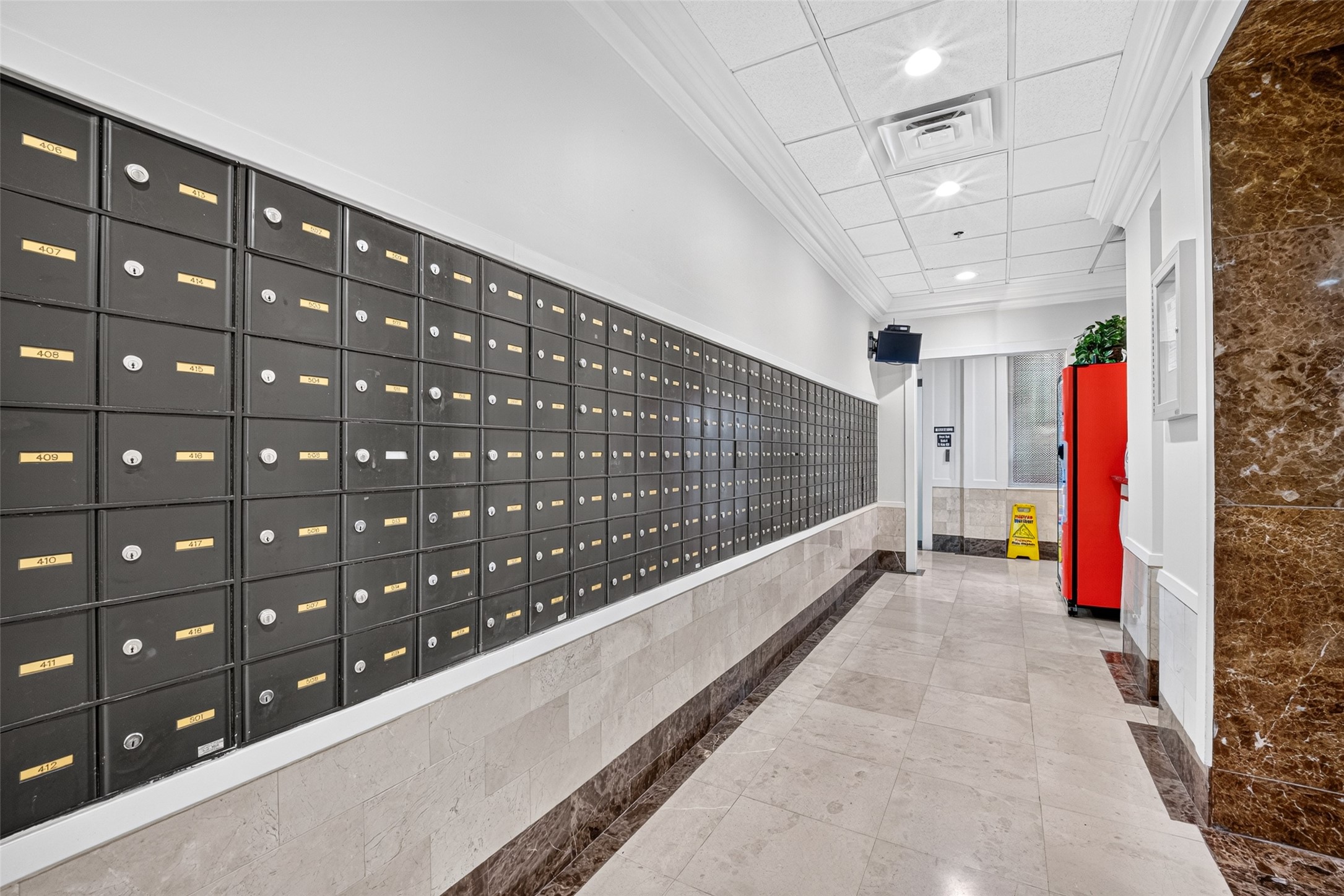 Mail room located on the 1st floor
