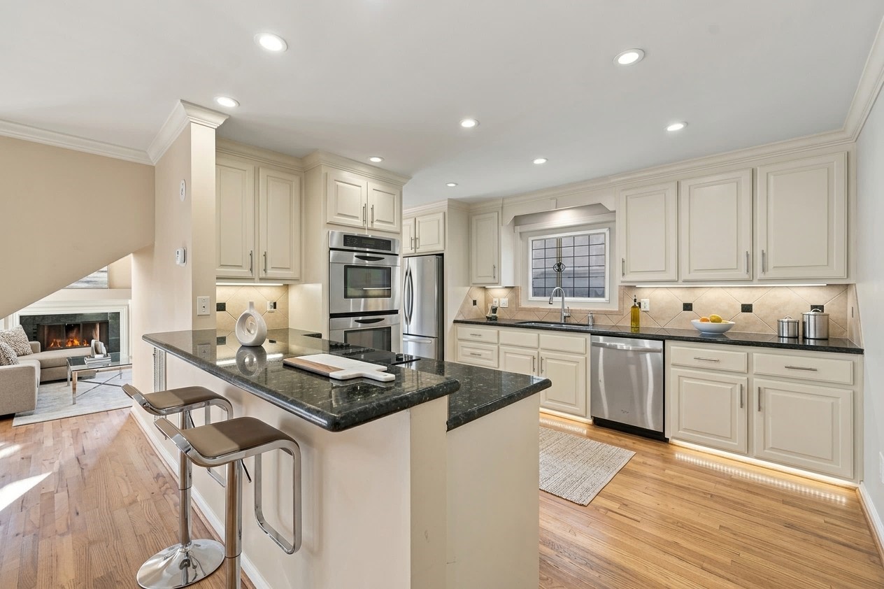 Kitchen, digitally staged.