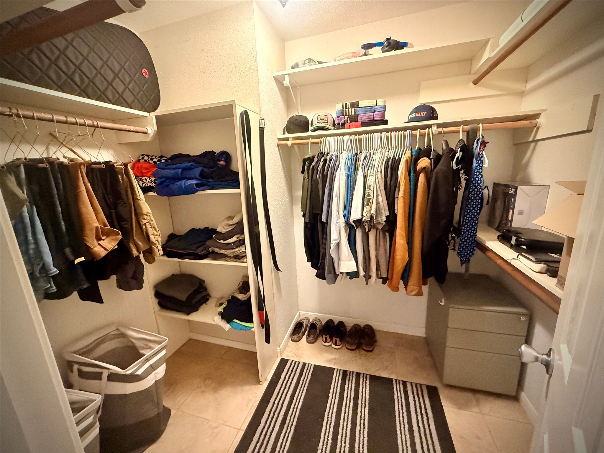 One of the large walk in closets
