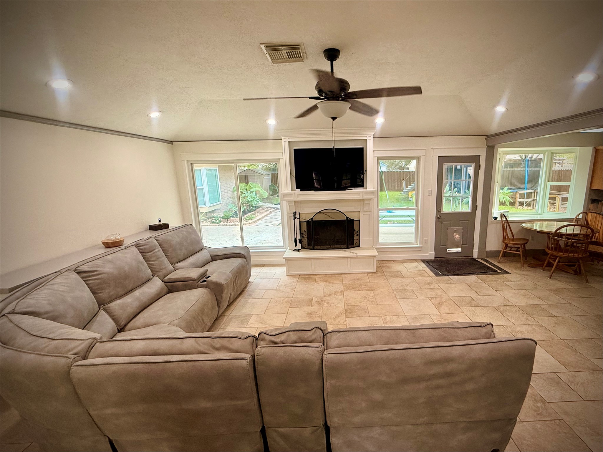 Family Room with fireplace