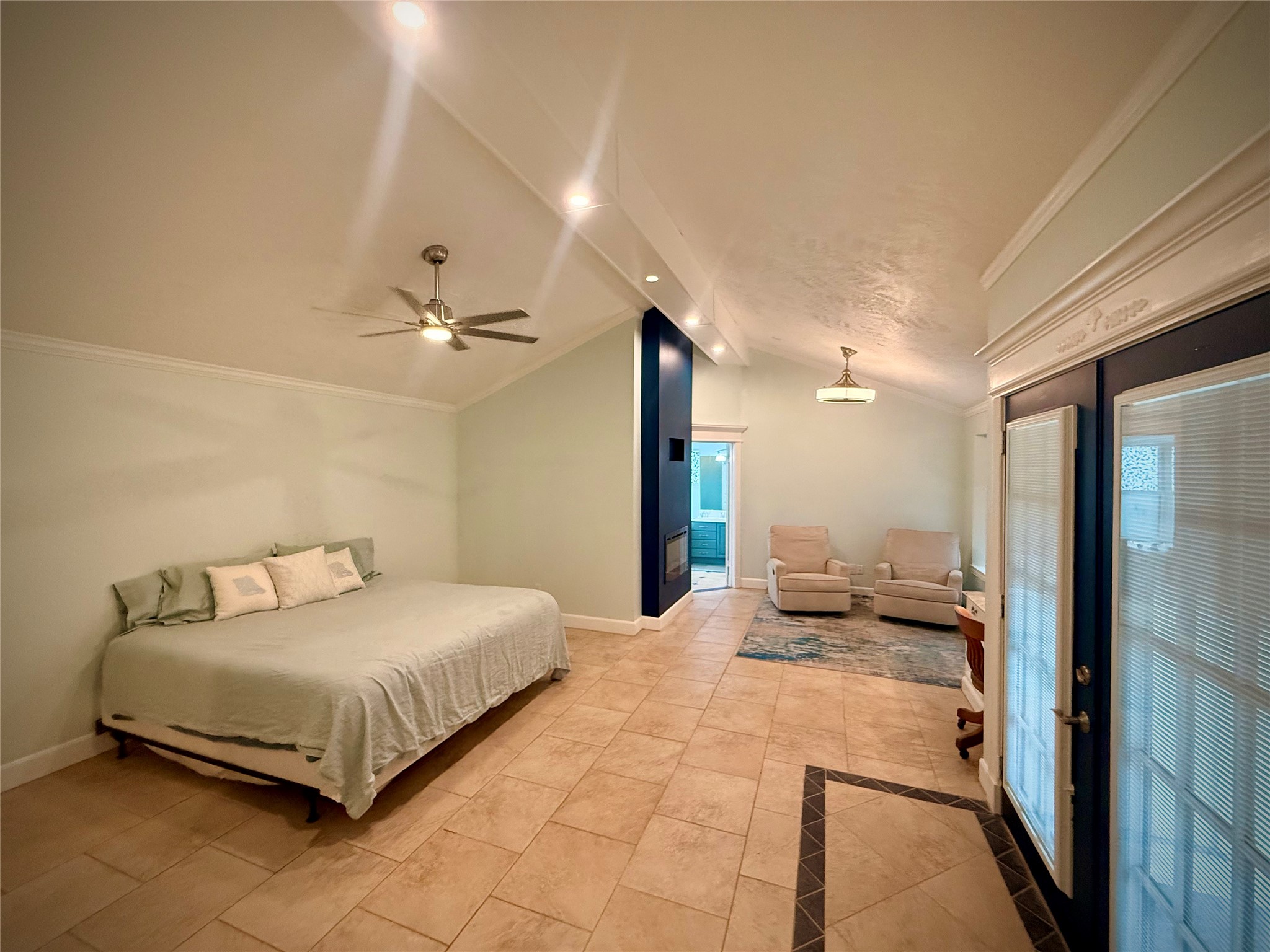 Primary Suite with fireplace