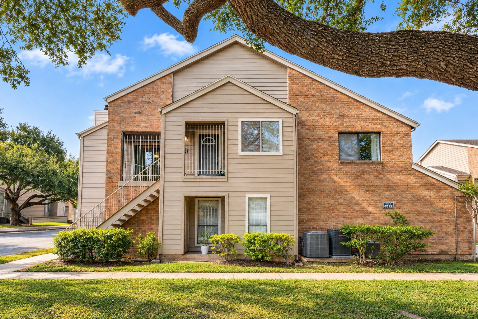 The view from the front windows shows mature trees and lovely landscaping. The view from the front windows shows mature trees and lovely landscaping.