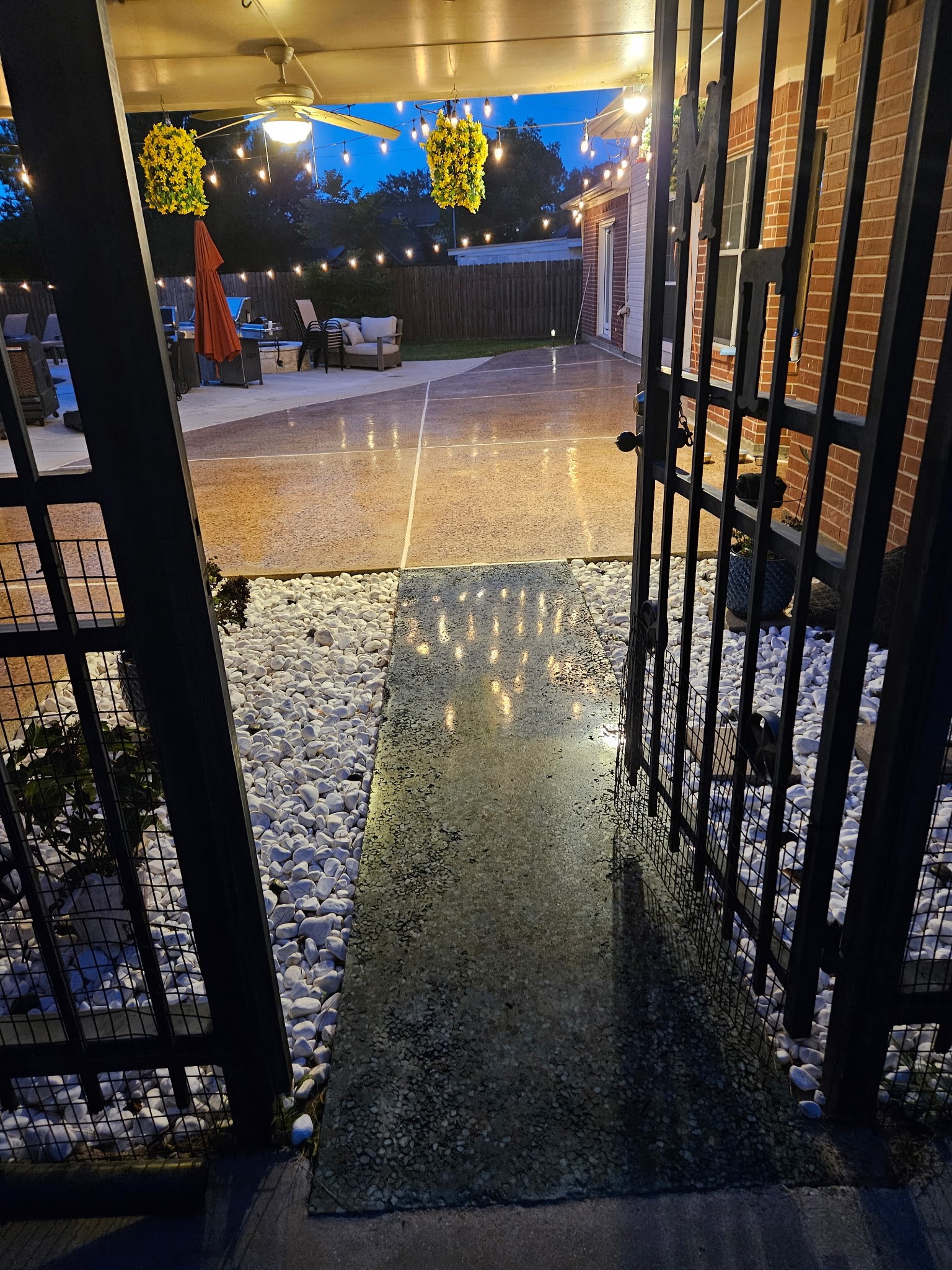 Gate from driveway
