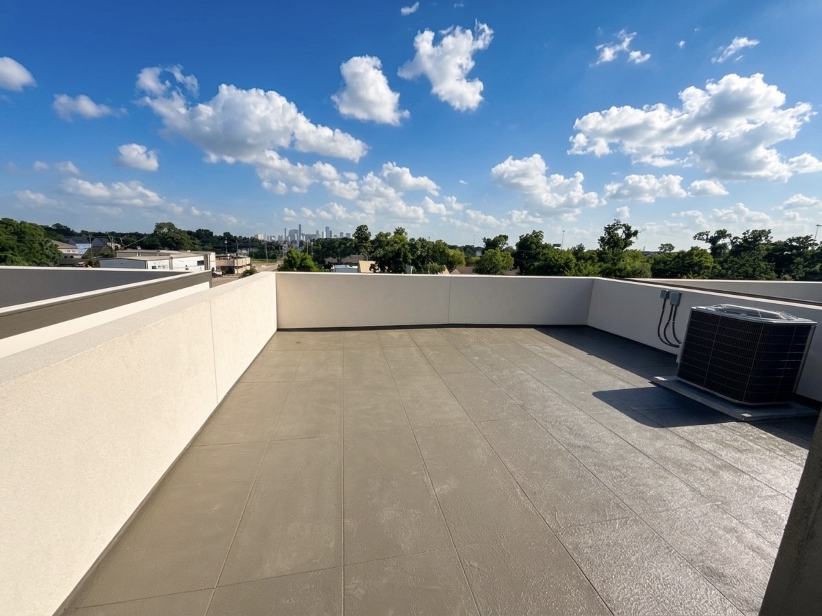 Expansive rooftop terrace with panoramic views, perfect for outdoor entertaining and relaxation.