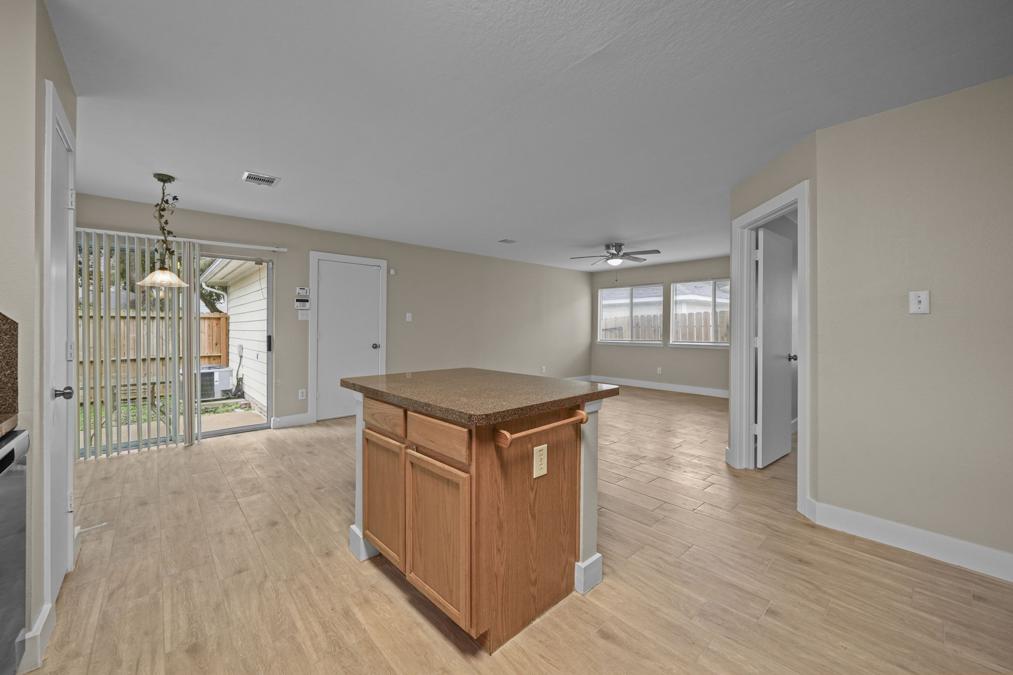 Kitchen is open to main living area