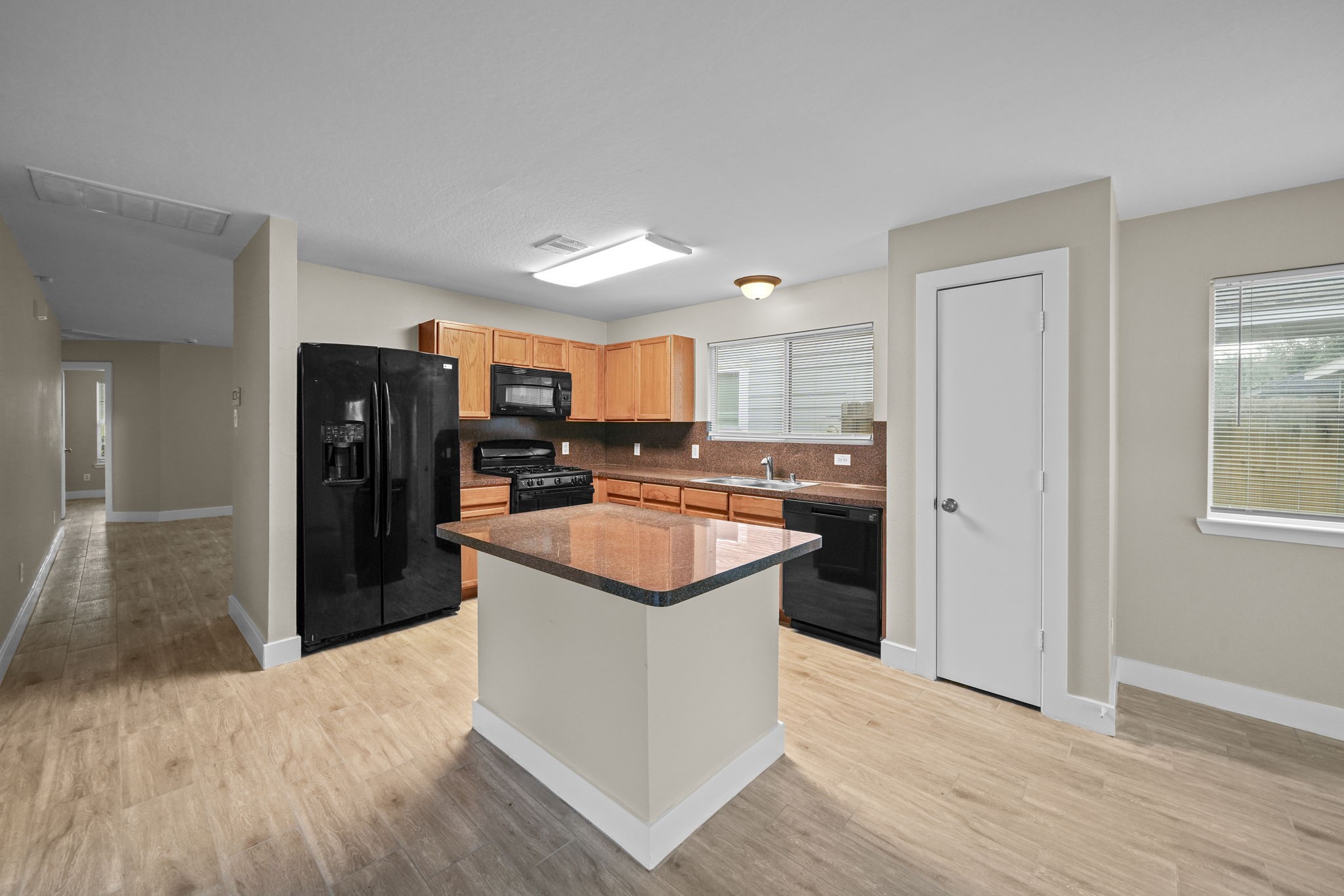 Refrigerator included.