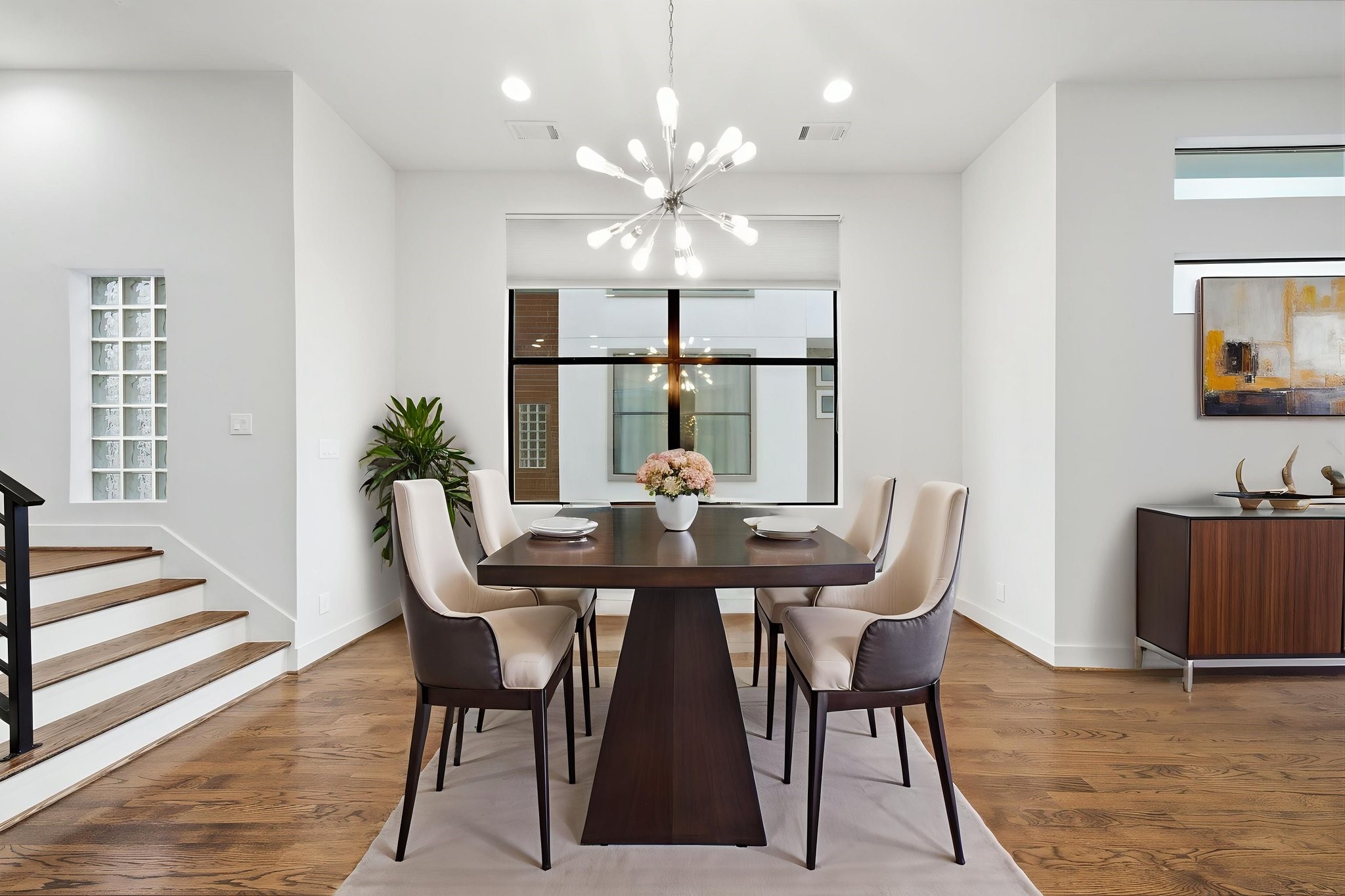 HUGE WINDOWS by the Dining area - lets in so much NATURAL LIGHT! Virtually staged