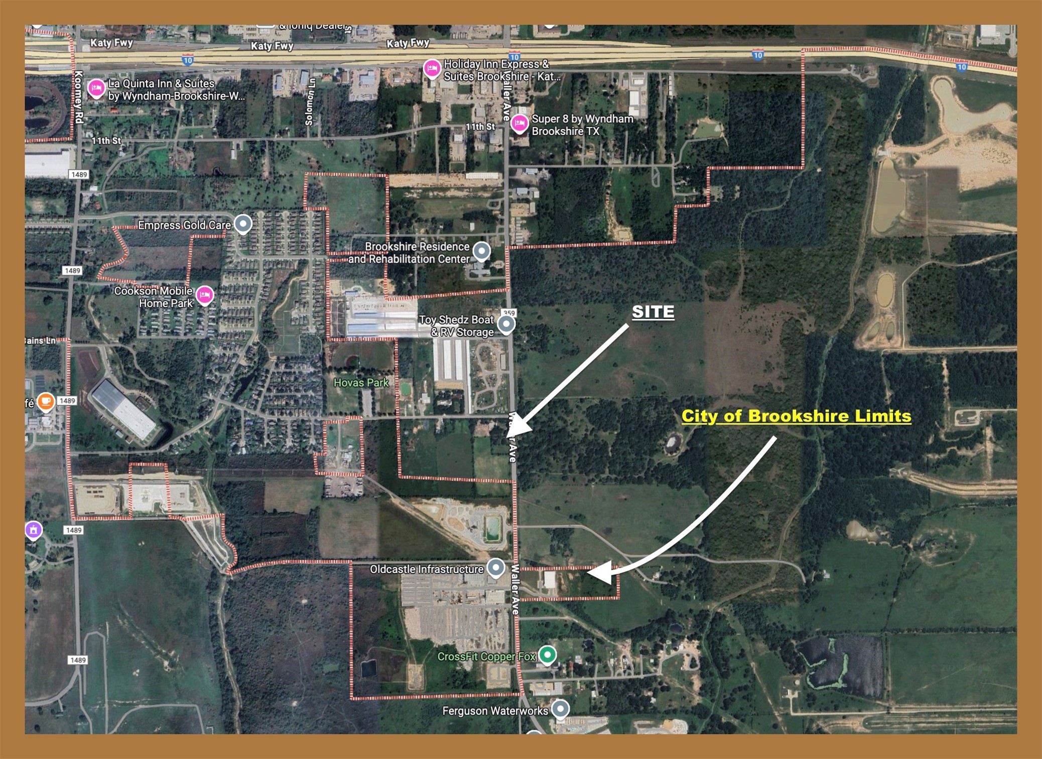 Property showing the city limits