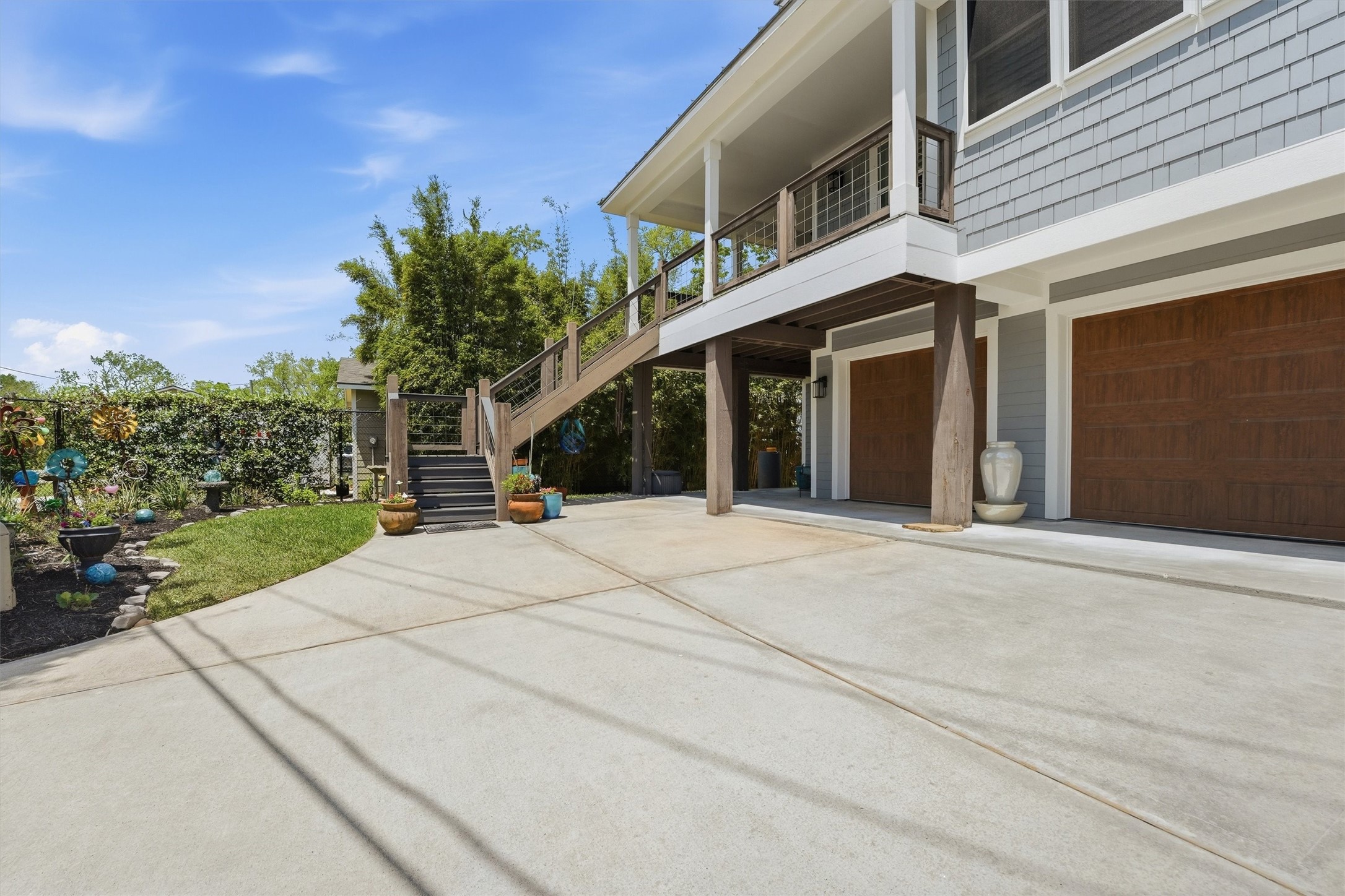 Private gated 2 car oversized garage