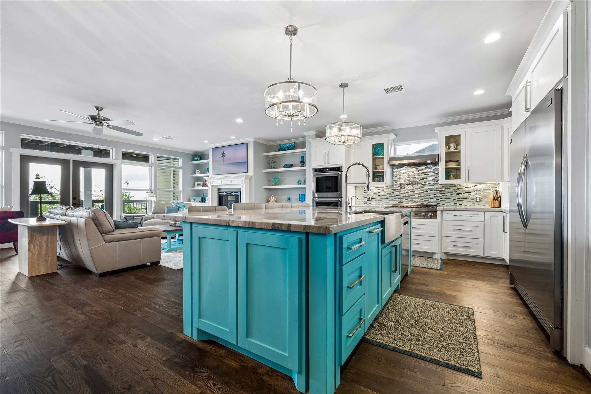 Kitchen open to family room