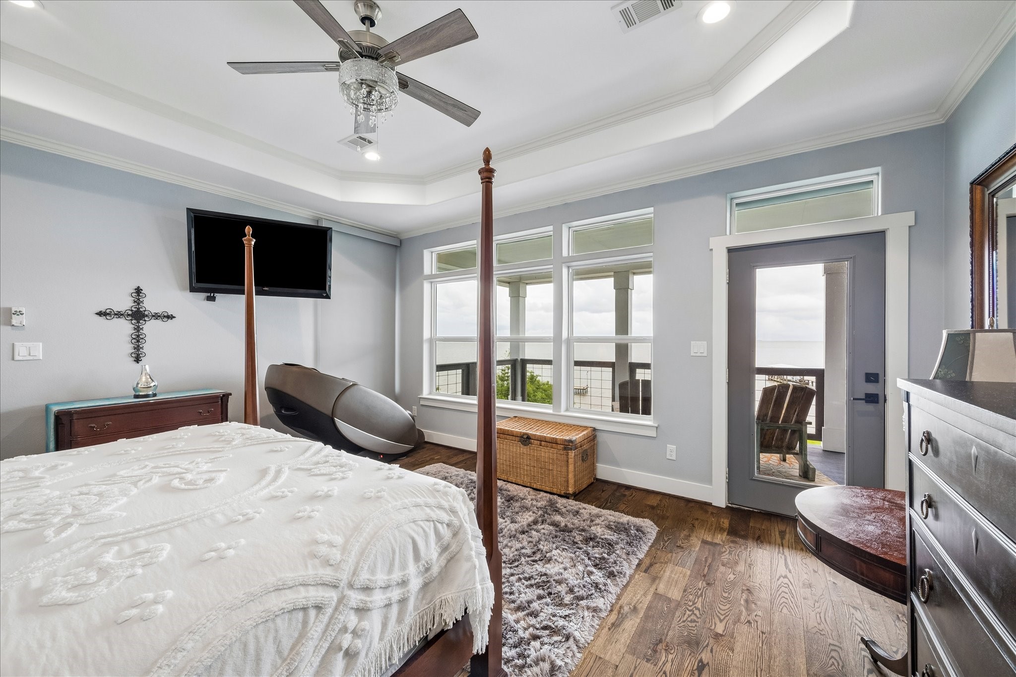 Wake up to beautiful bay views in your primary suite