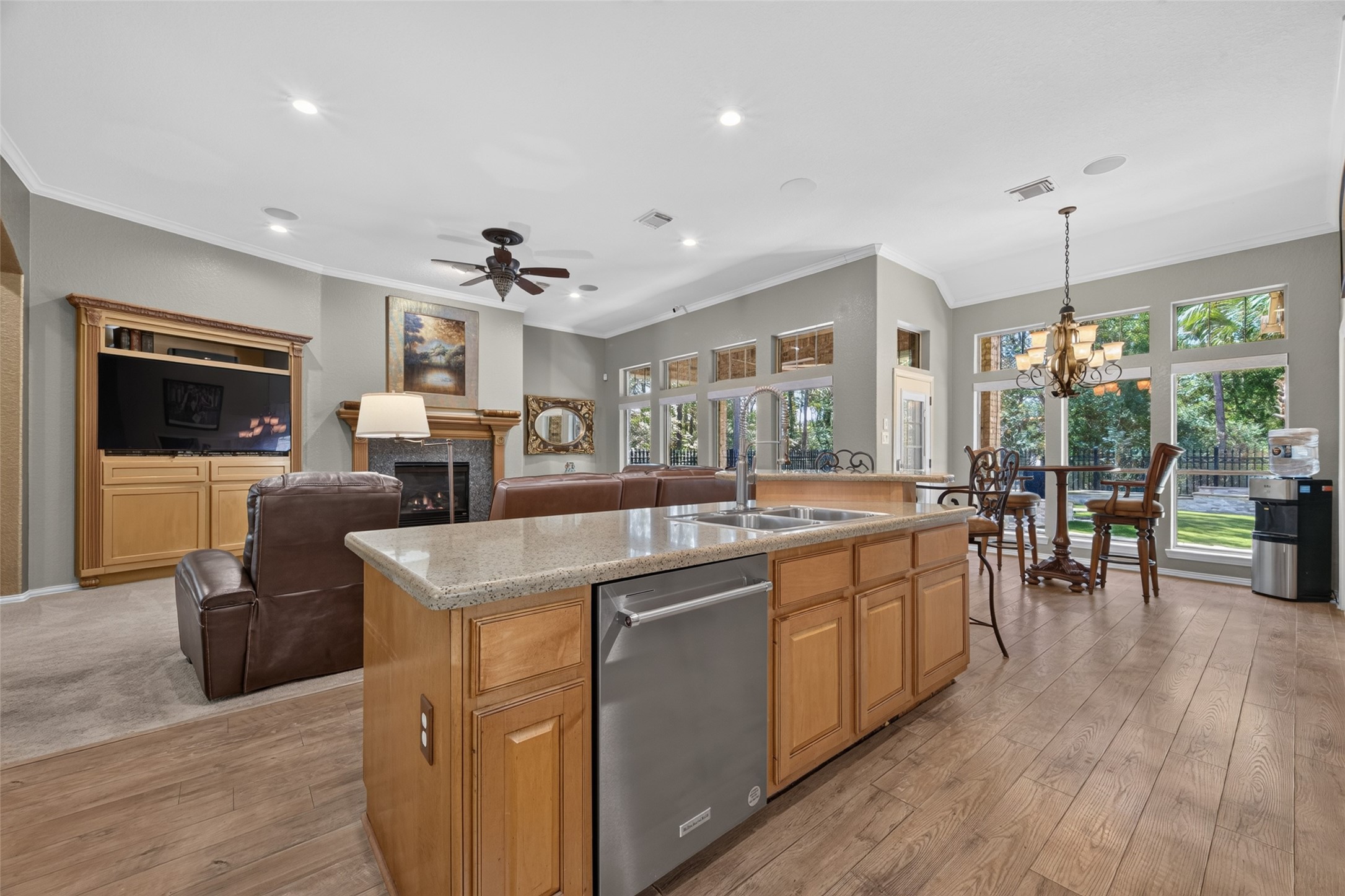 Kitchen open to family room