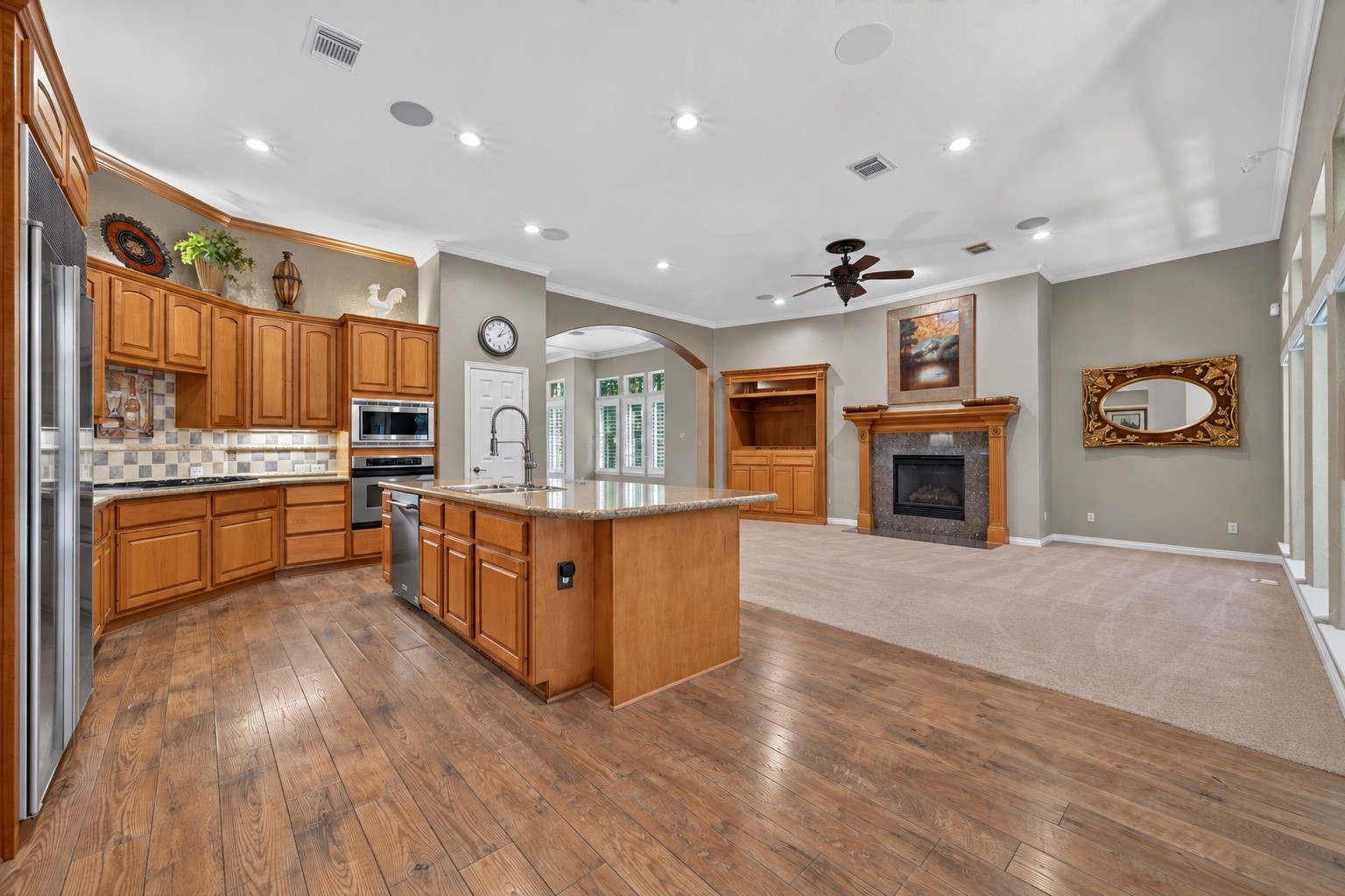 Virtually removed furniture to show a different perspective