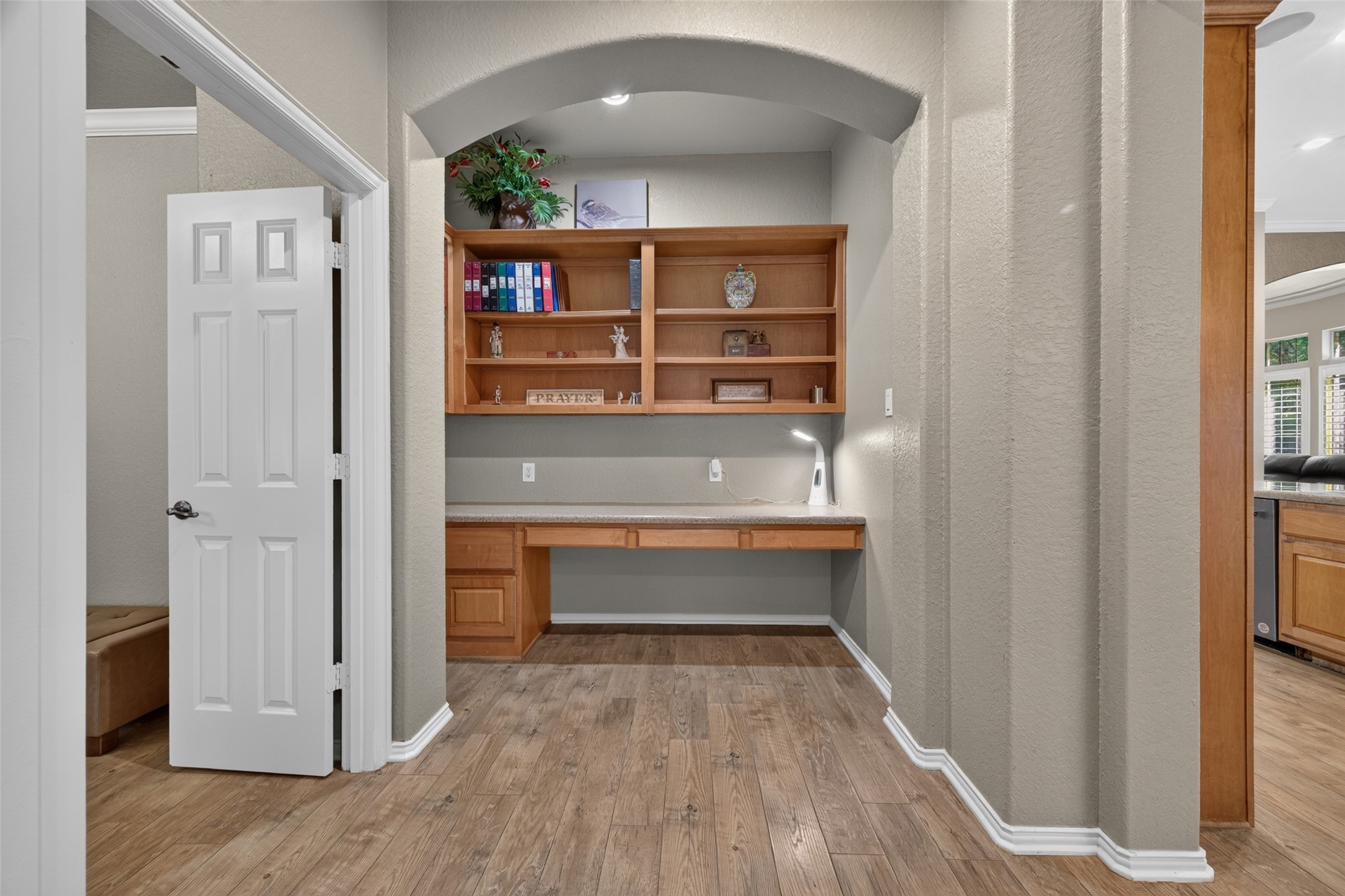 Built in desk space