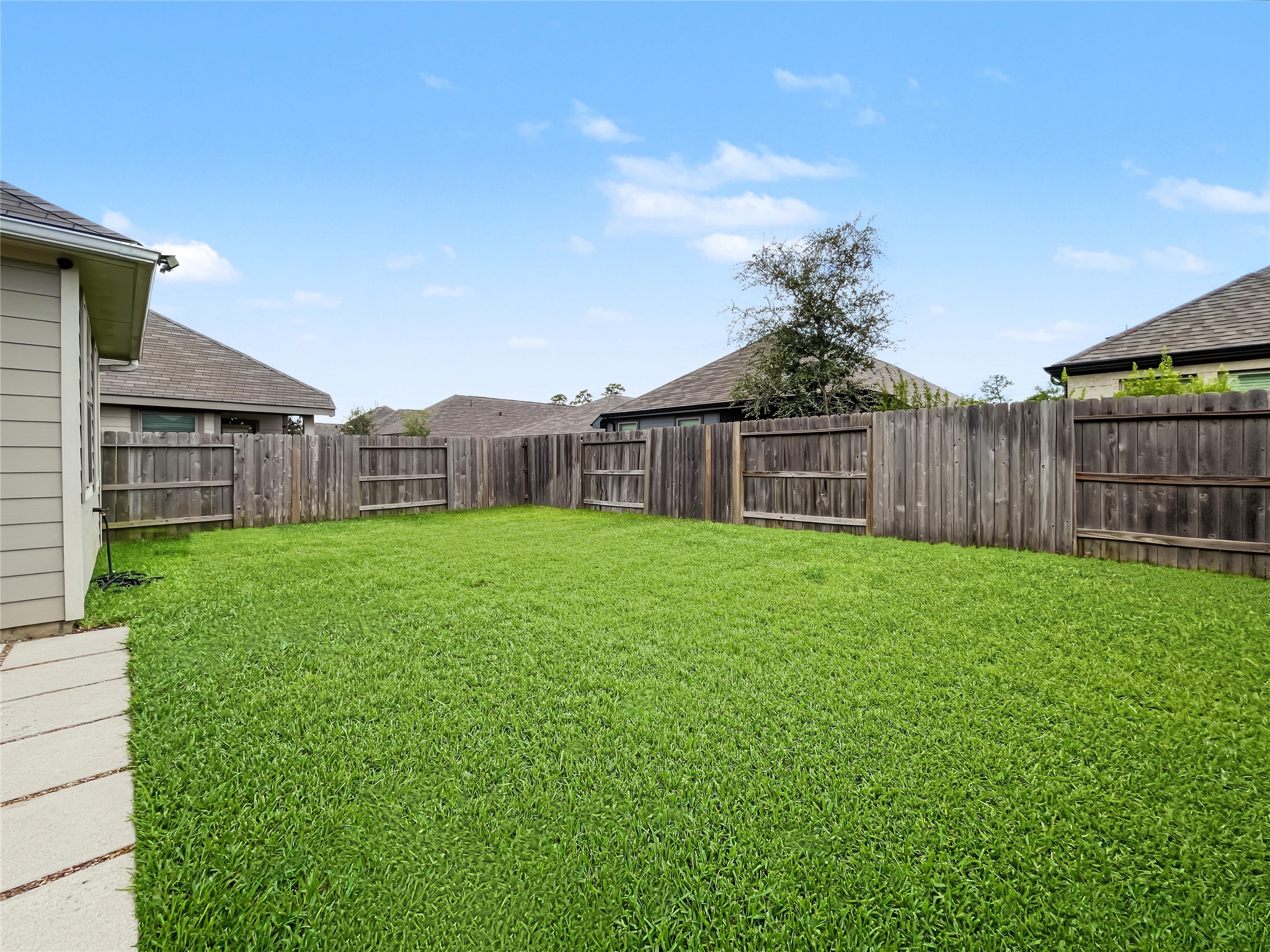 Another view of the backyard.