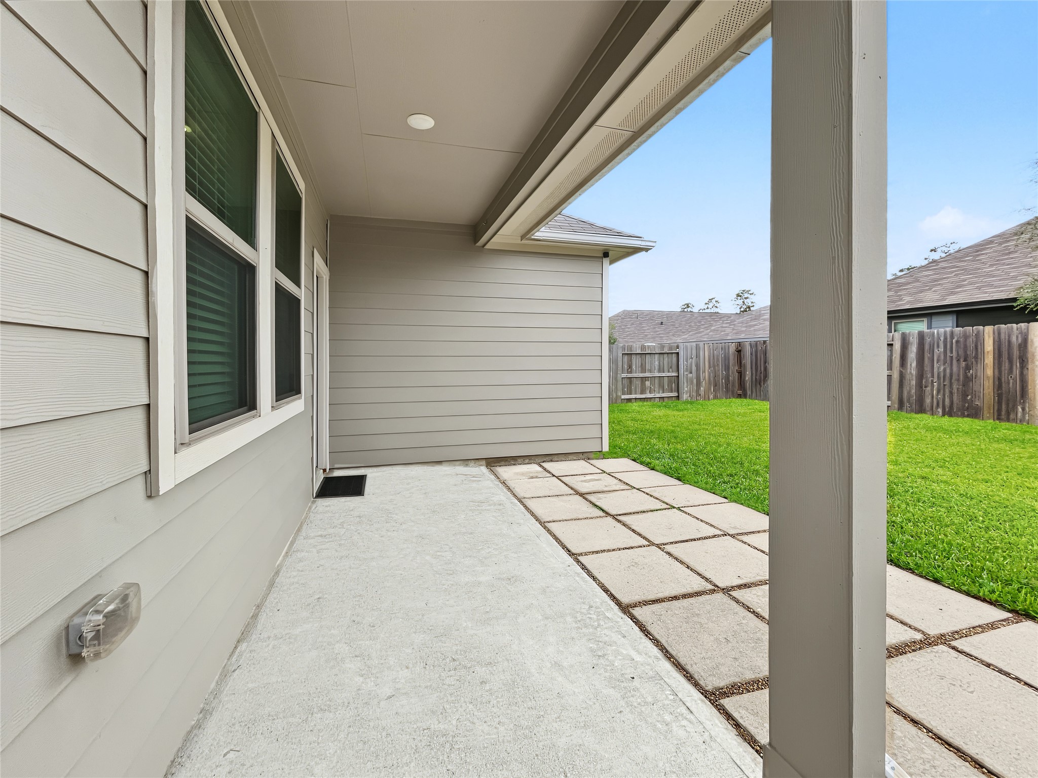Covered patio.