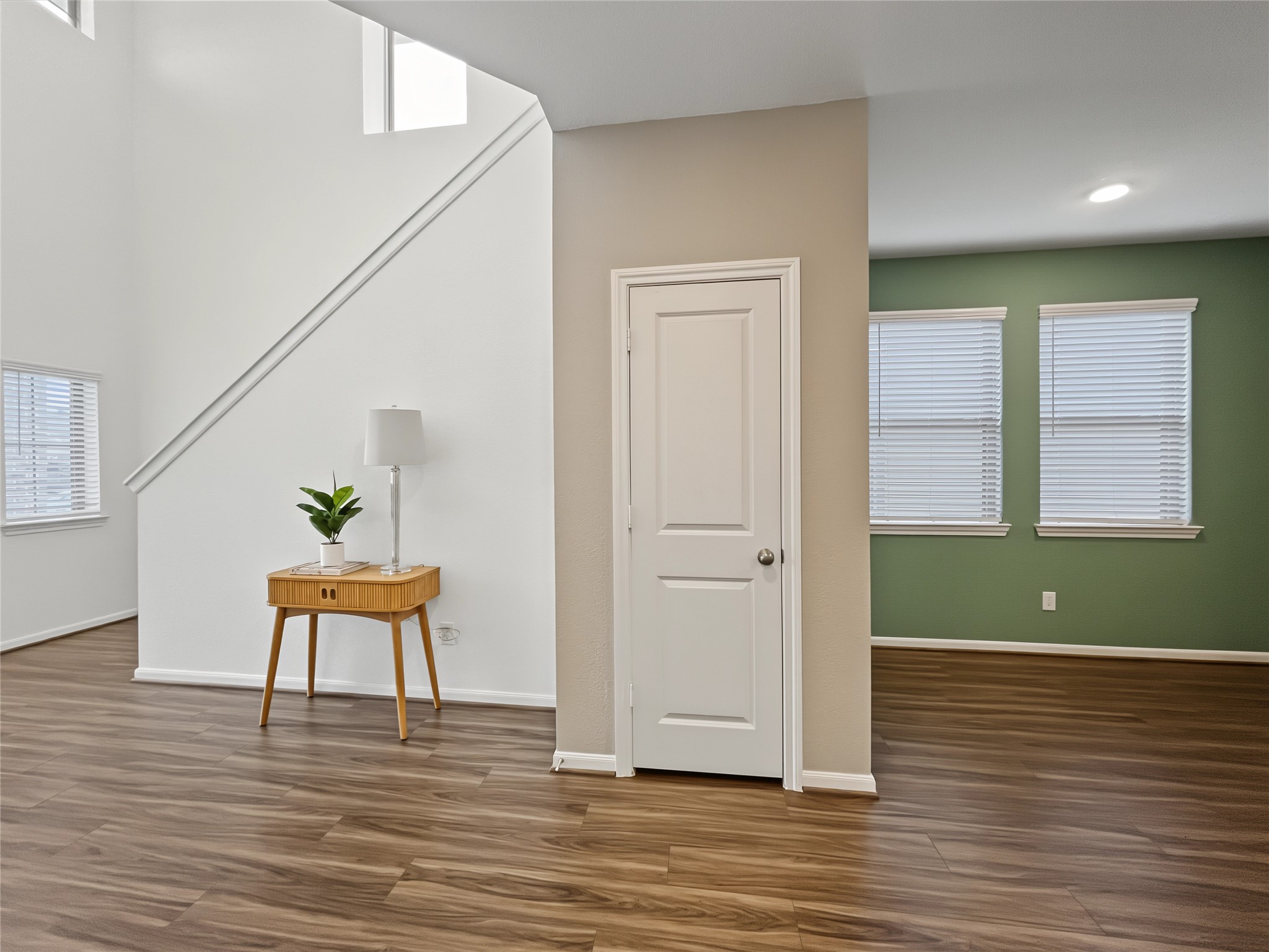 Another view of the foyer offering high ceilings.