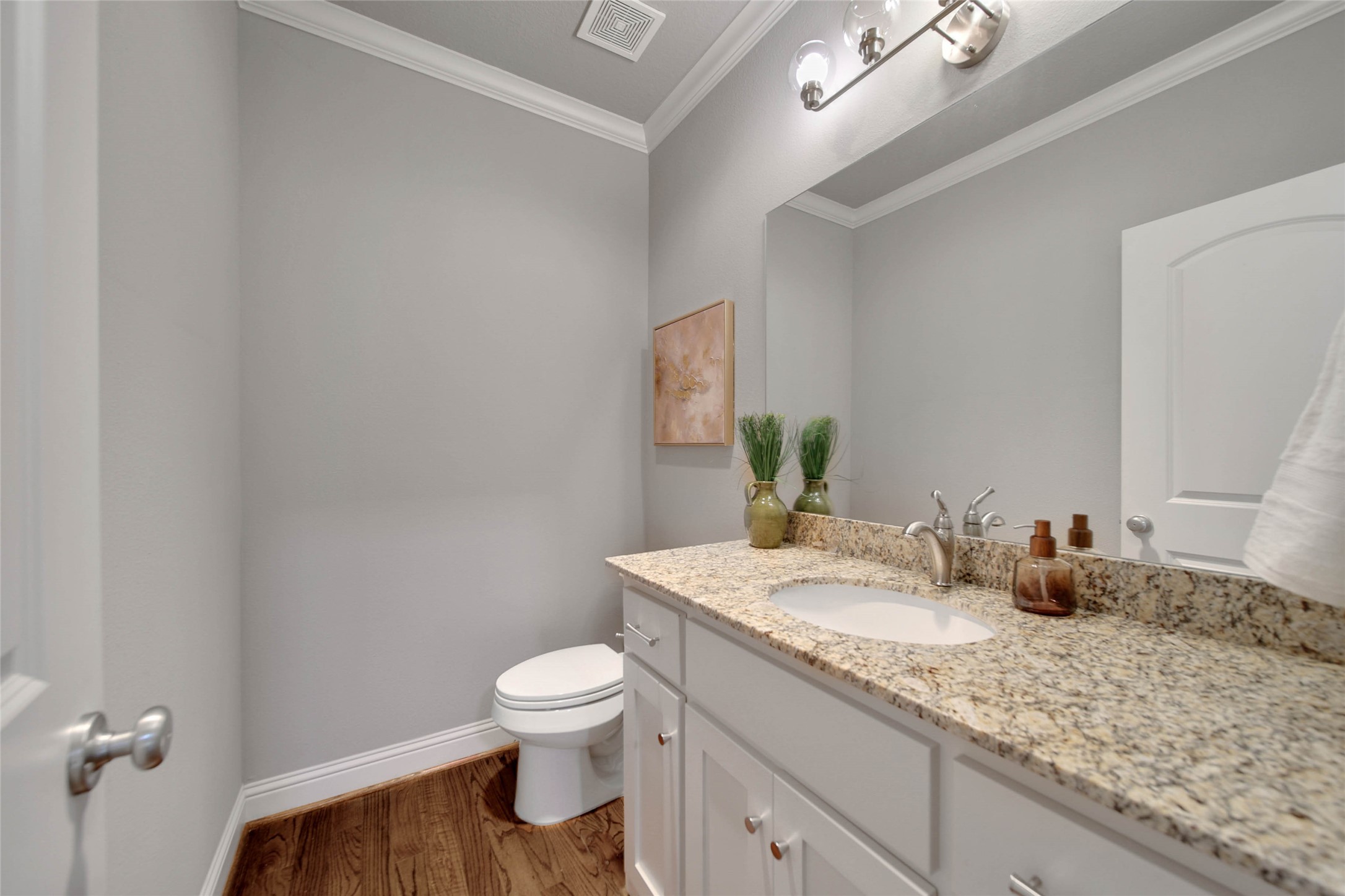 Main living floor half bathroom