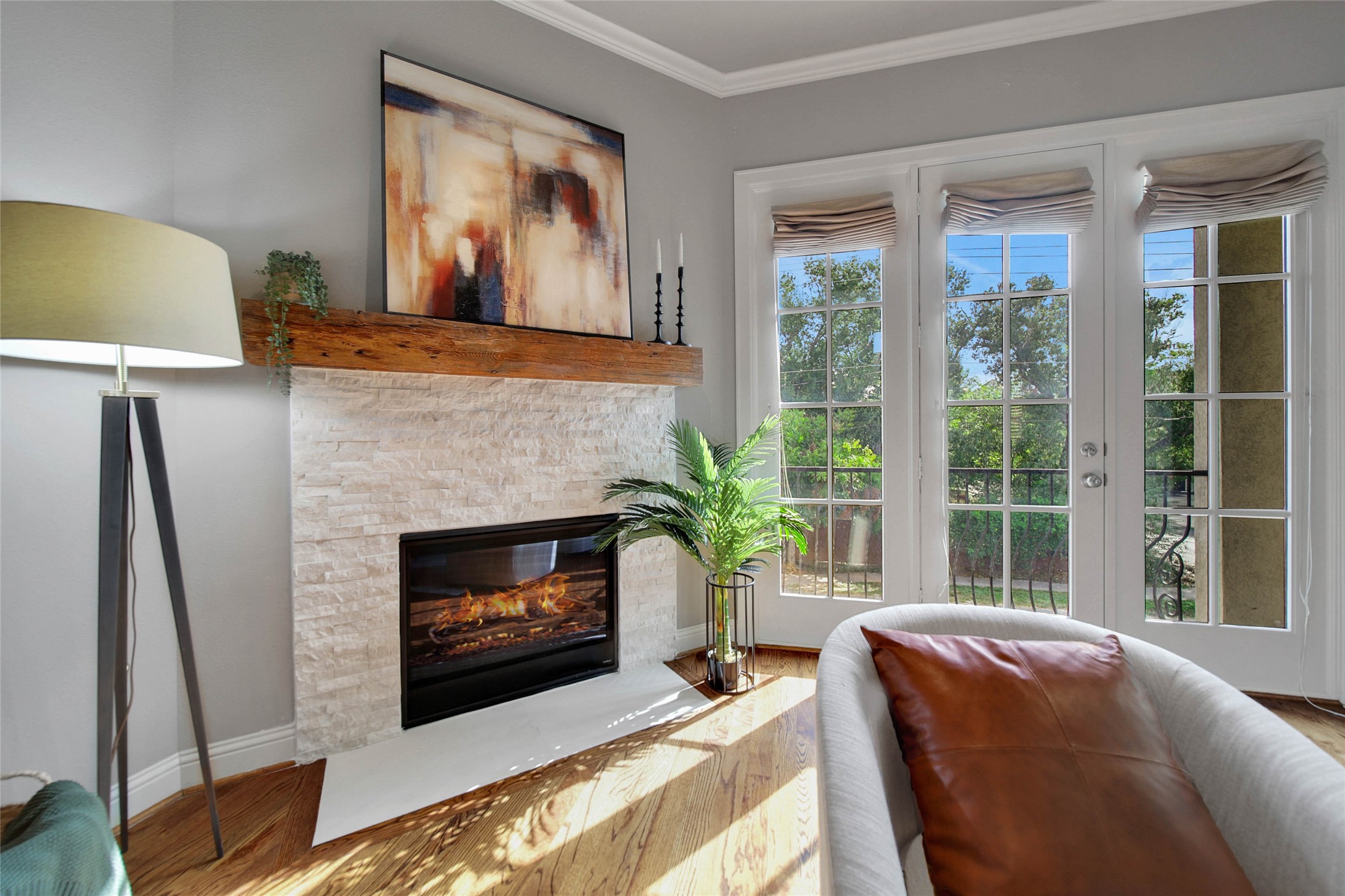 Newly updated fireplace surround