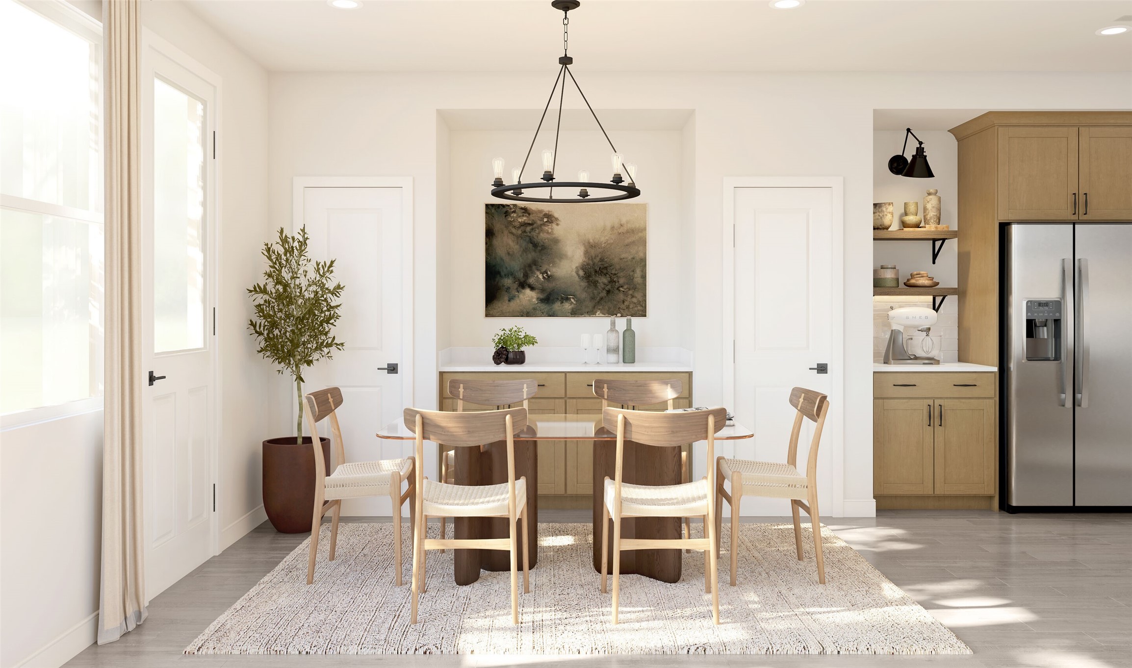 Charming dining area (*Artist rendering used for illustration purposes only. Colors/finishes may differ from the ones currently selected in the home.)