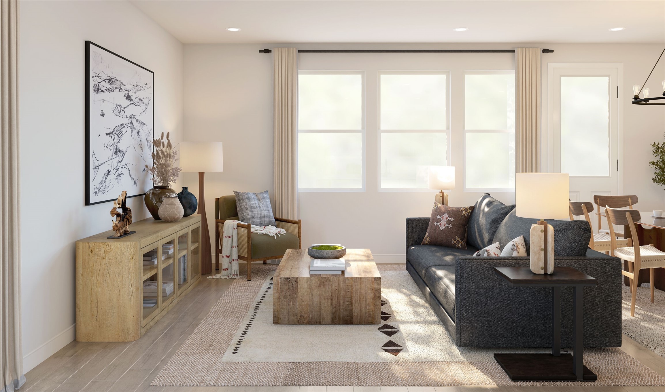 Cozy great room (*Artist rendering used for illustration purposes only. Colors/finishes may differ from the ones currently selected in the home.) Cozy great room (*Artist rendering used for illustration purposes only. Colors/finishes may differ from the ones currently selected in the home.)