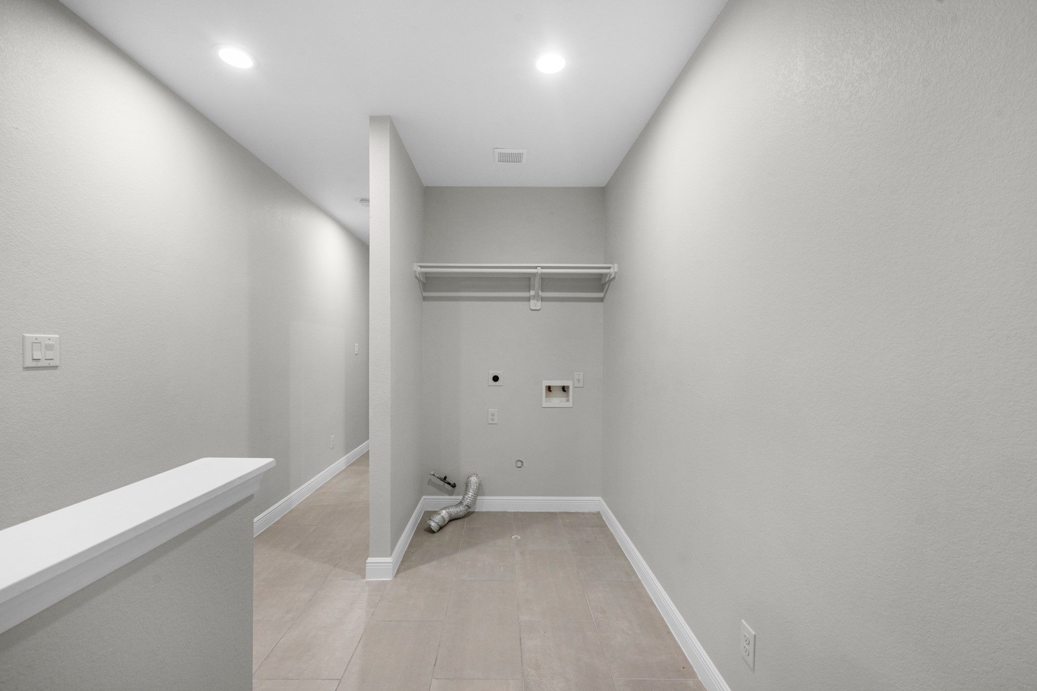 washer dryer on second floor