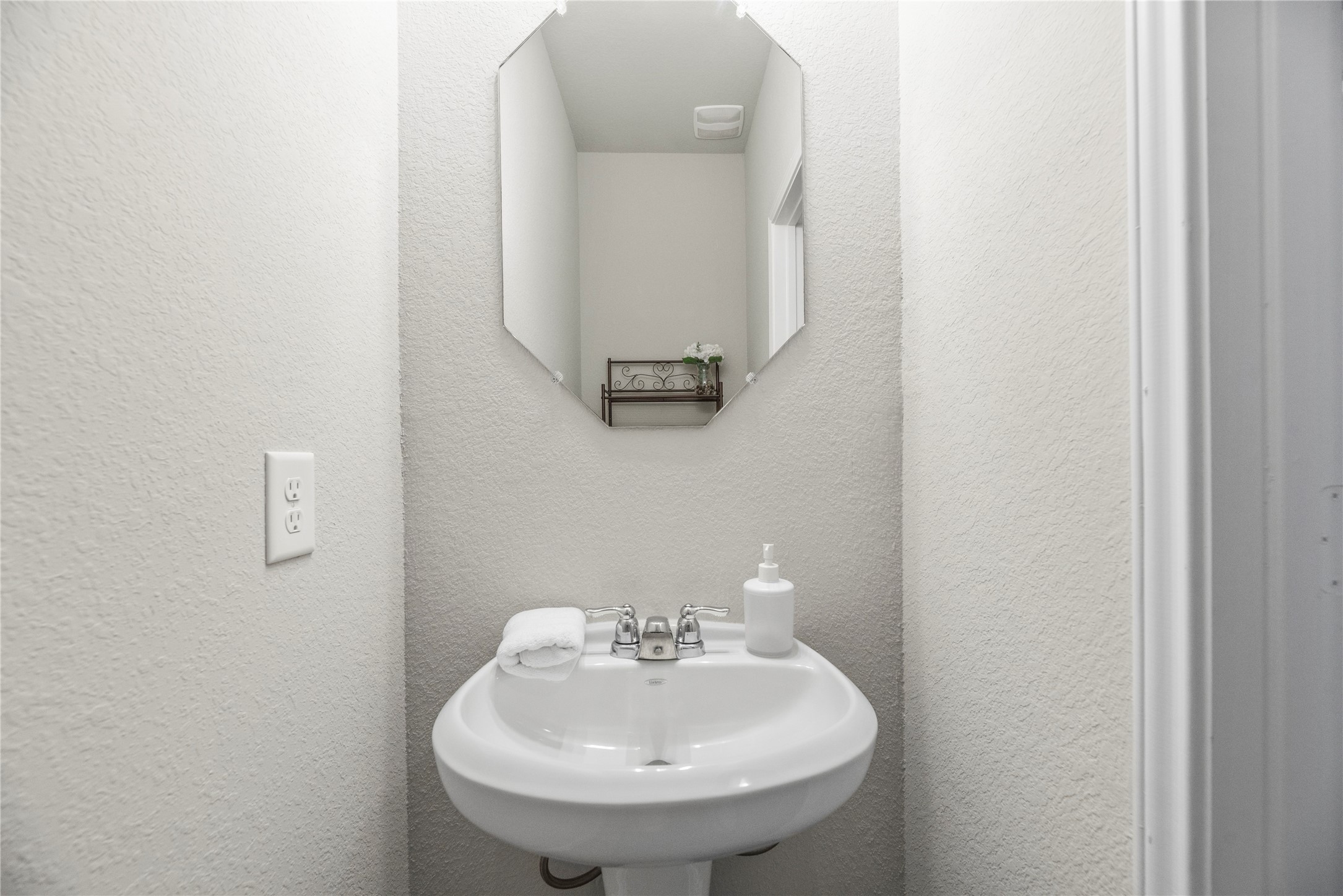Convenient first floor half bath.
