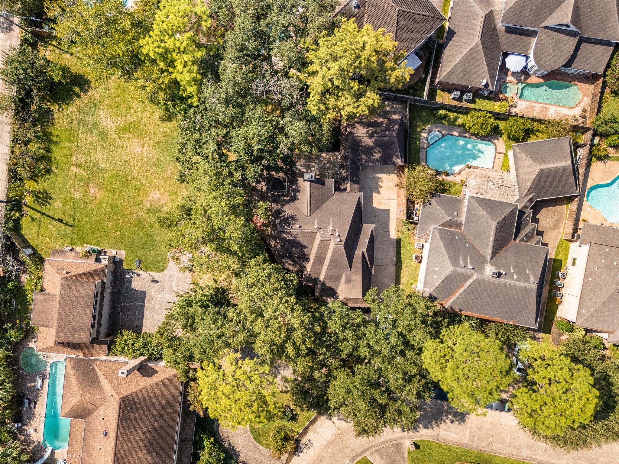 Ariel Shot showing how shaded the house is