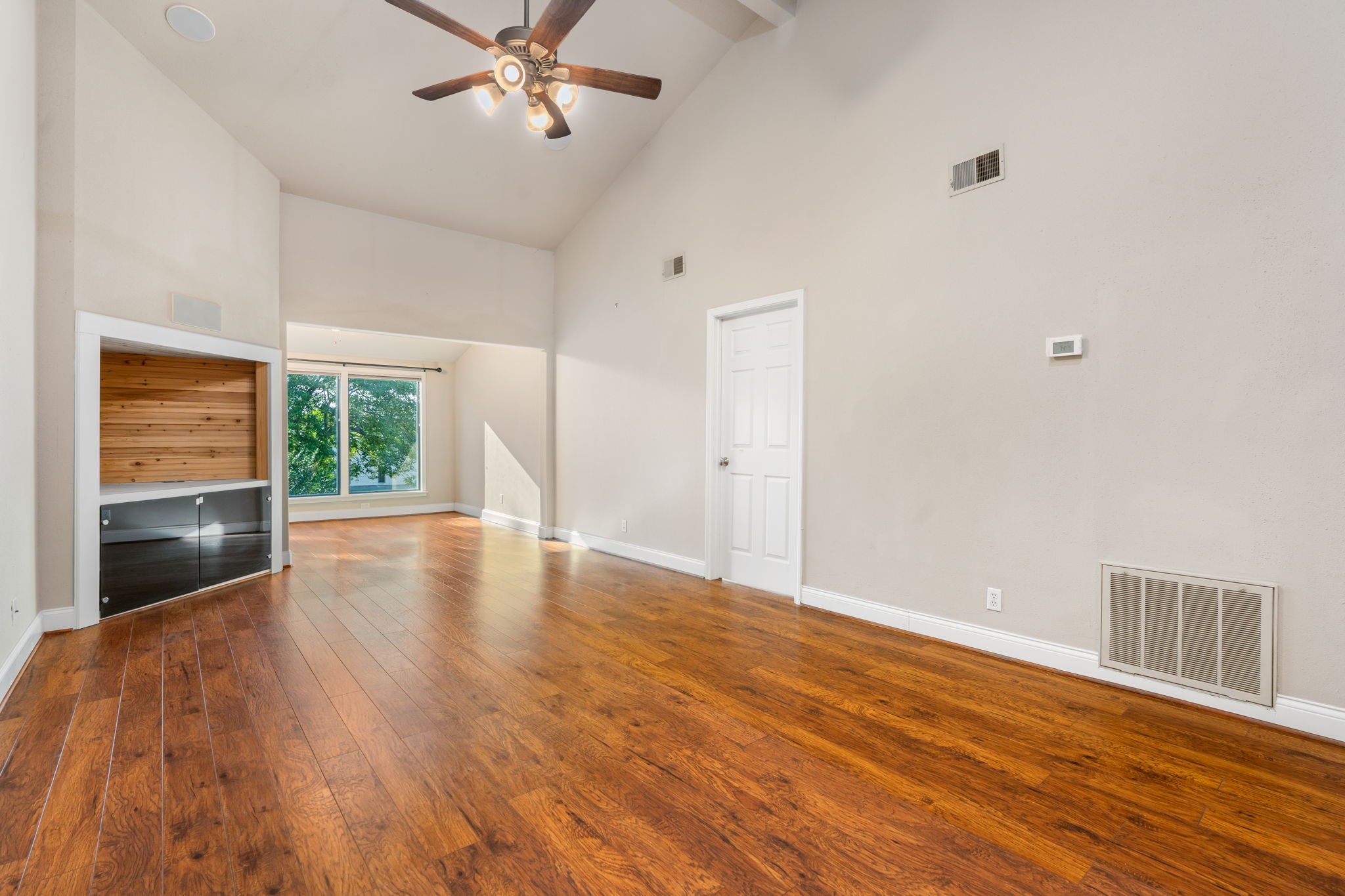 This unit features high ceilings
