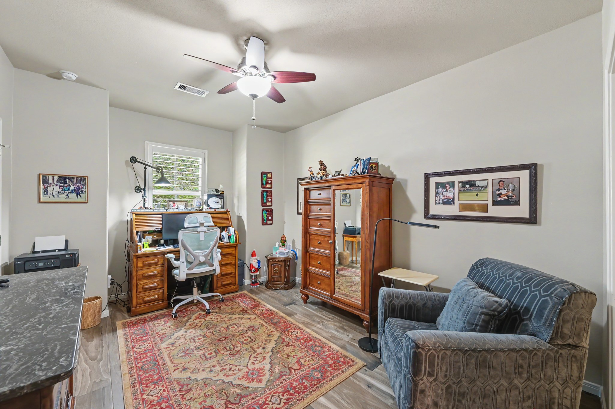Wonderful private casita bedroom offering flexible space for guests or a home office.