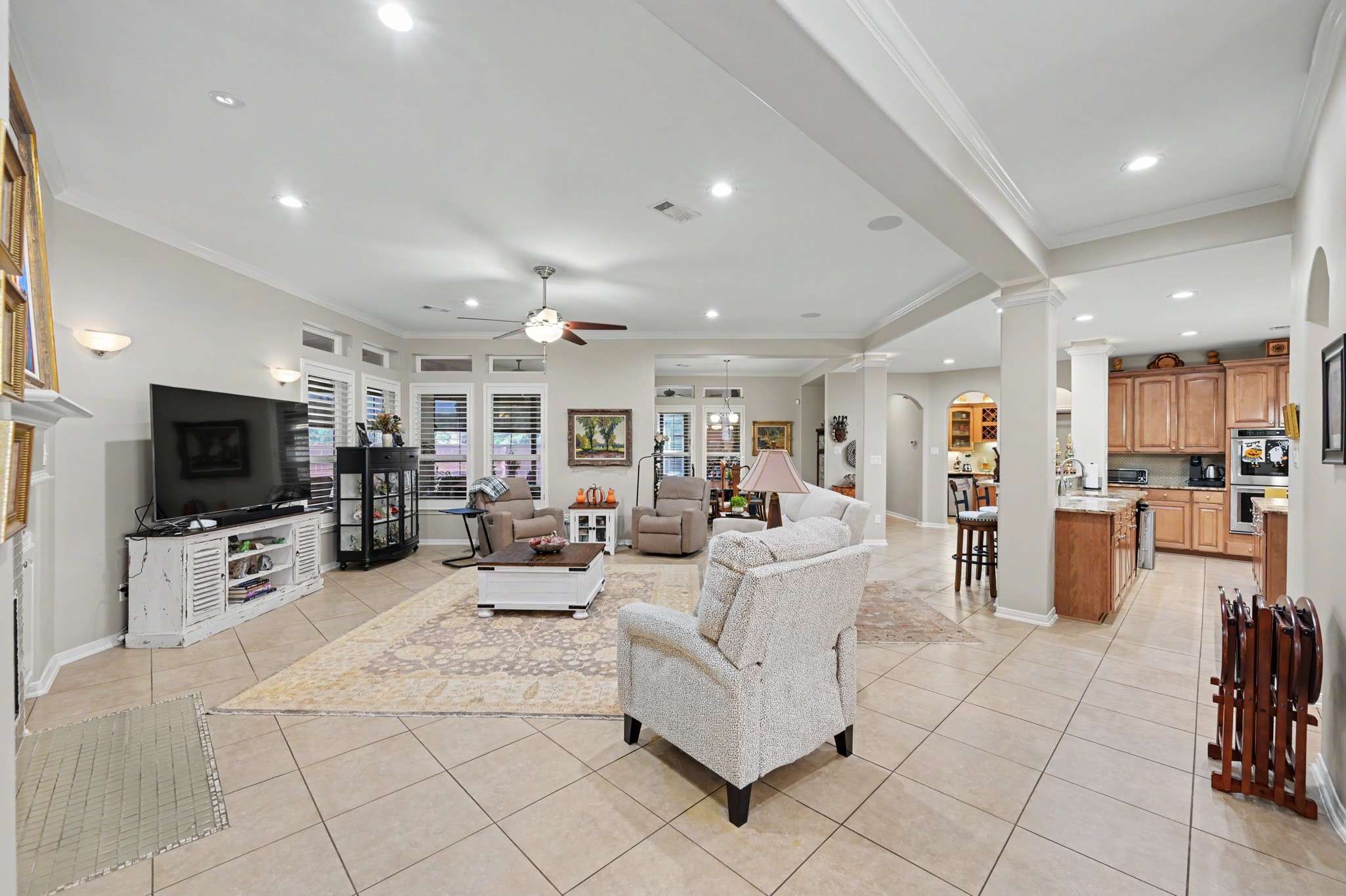 Expansive open-concept living area ideal for comfortable everyday living and entertaining.