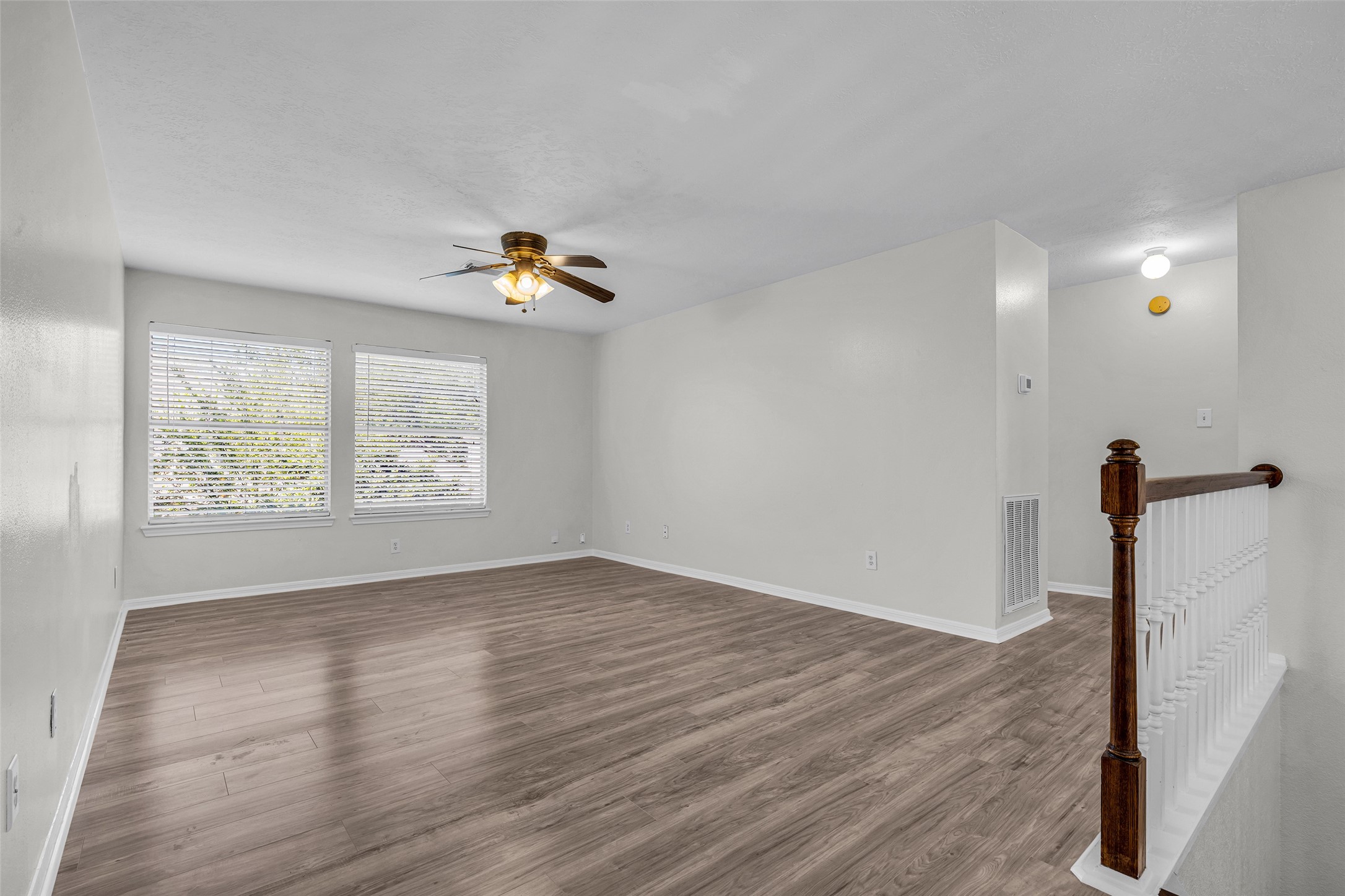 Room for a media setup, play area or second living space.