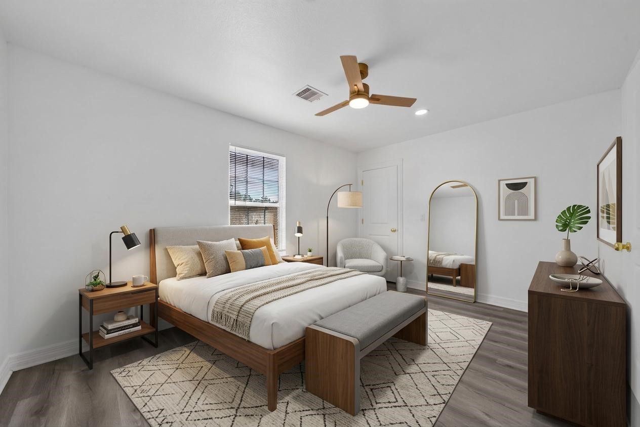Virtually staged bedroom 2