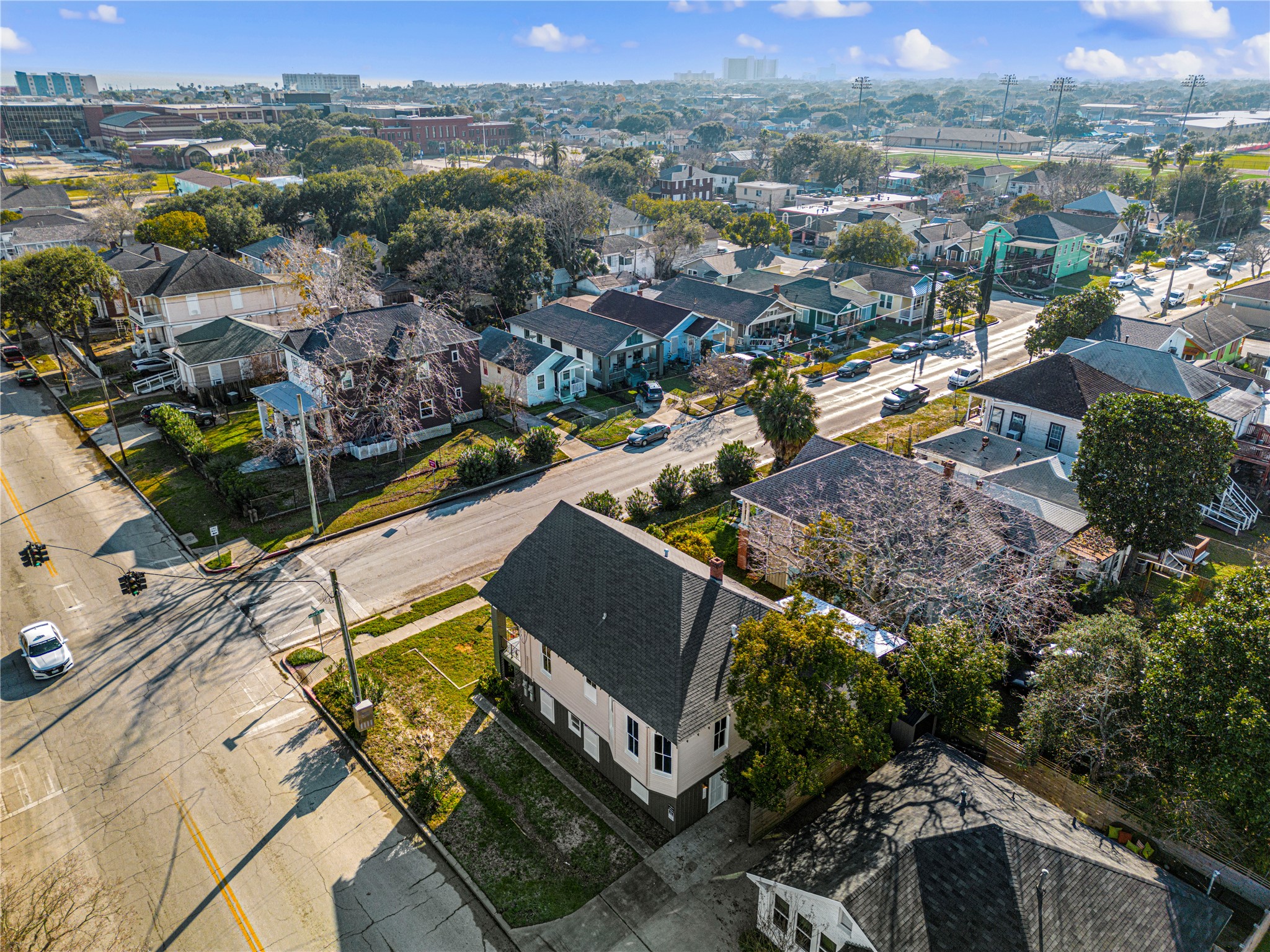 Large corner lot with separate driveway for unit 1 off-street parking
