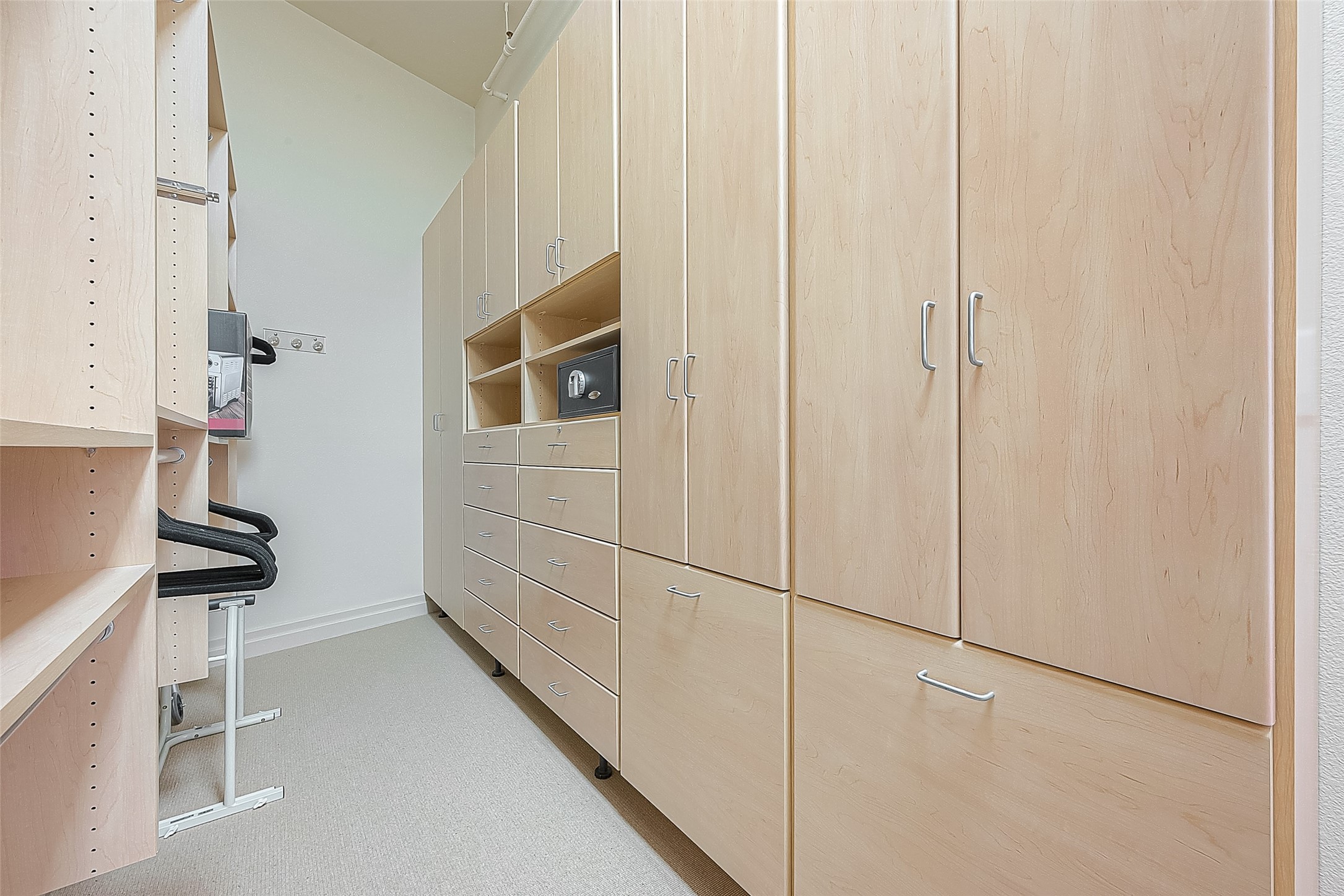 Spacious walking closet in the primary bedroom