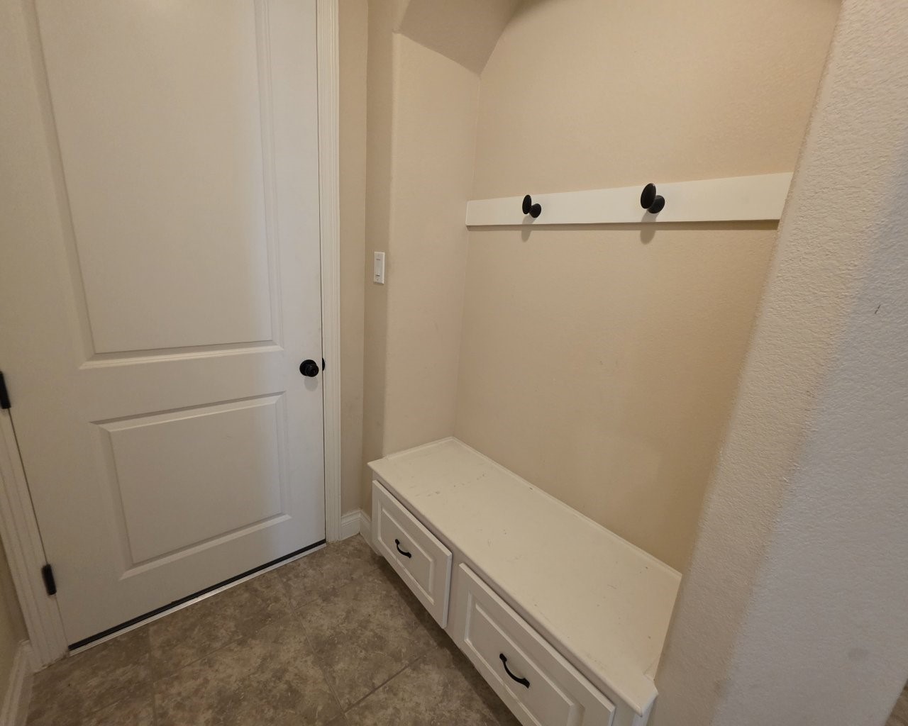Mud room coming from the 2-car attached garage