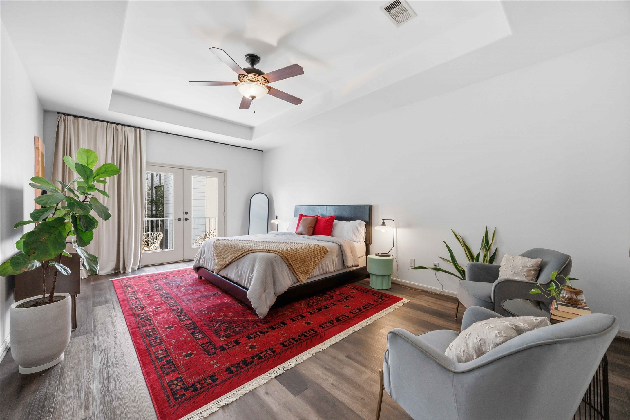 Very spaceous and light filled primary bedroom