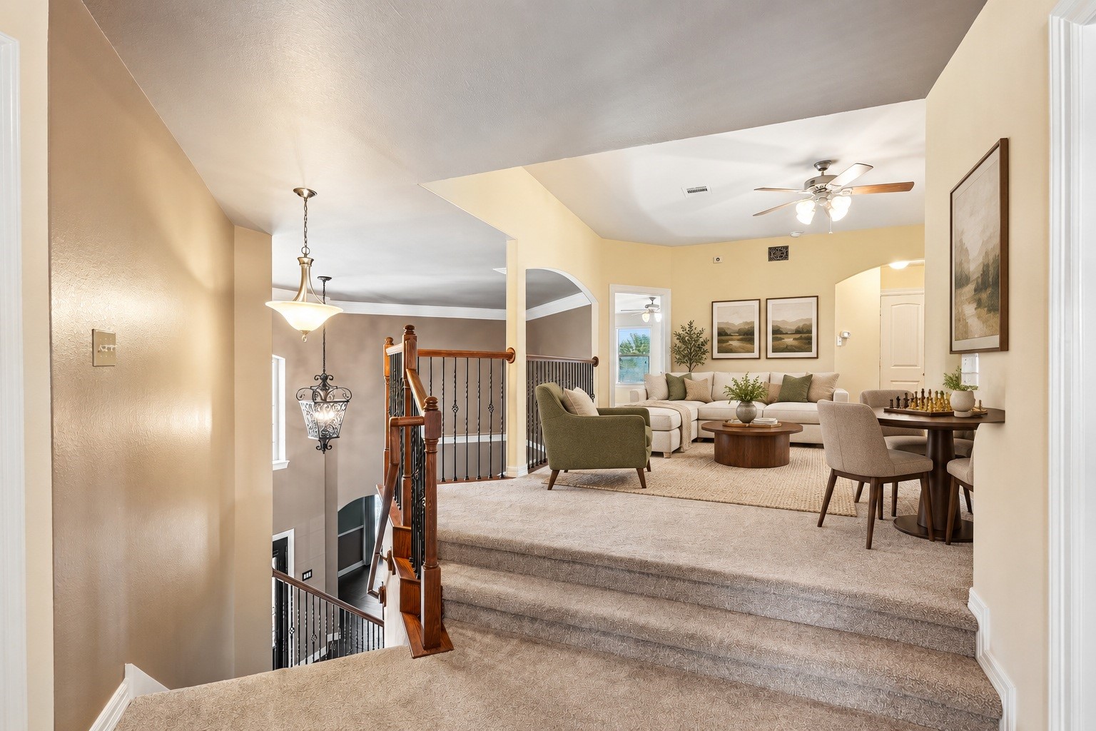 Virtually Staged. Game room or flex space upstairs