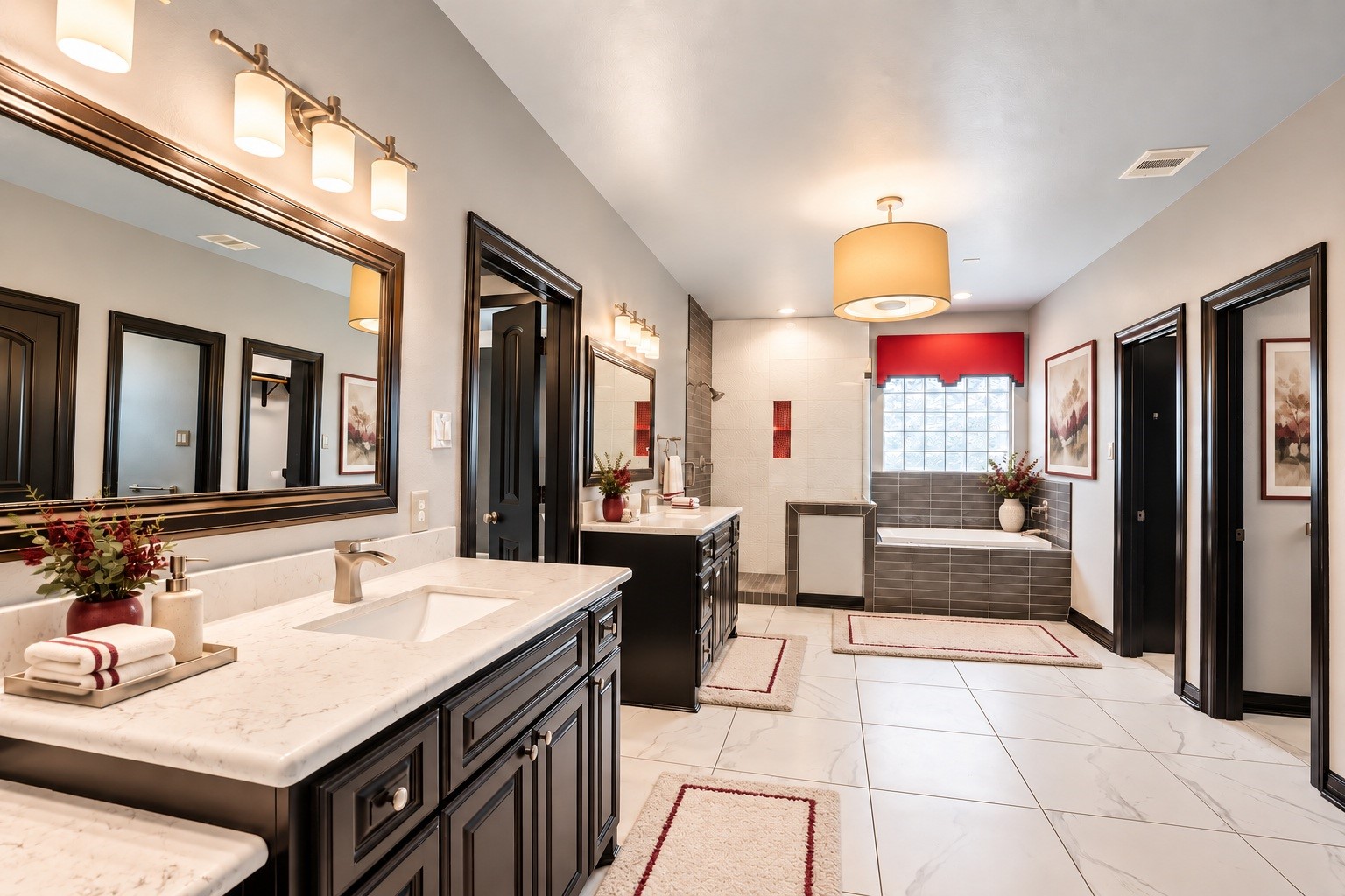 Virtually Staged. Dual Vanities