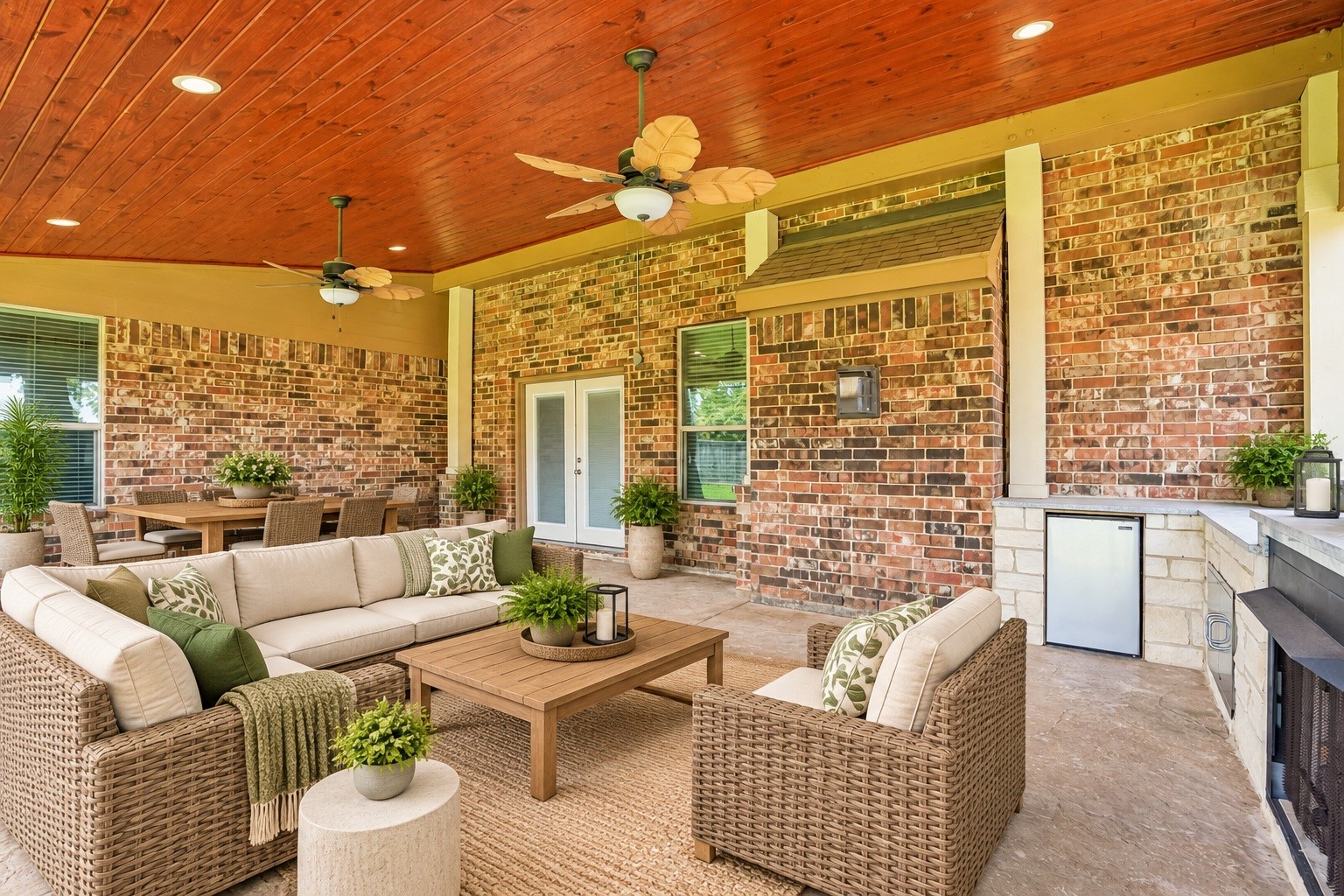 Virtually Staged. Beautiful covered patio