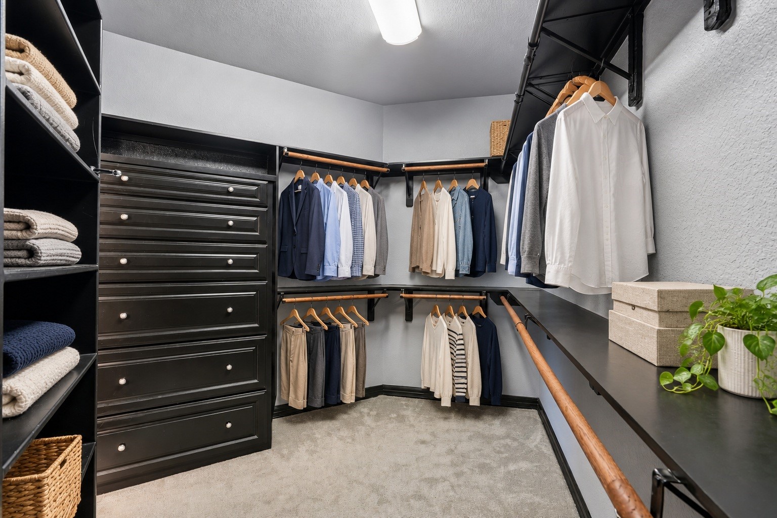 Virtually Staged. Walk in closet