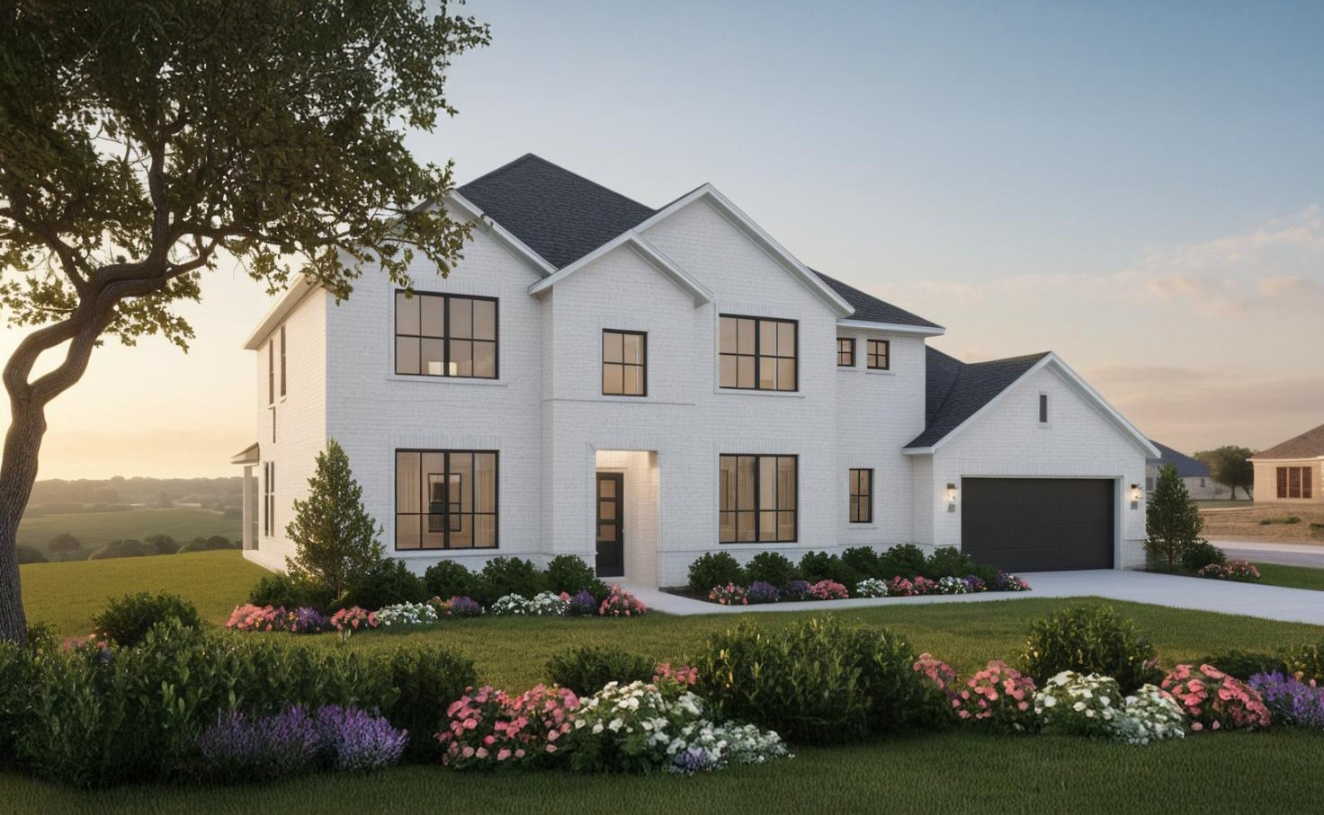 Rendering of Amarillo elevation A. Not Actual Home. Actual colors and features may vary.